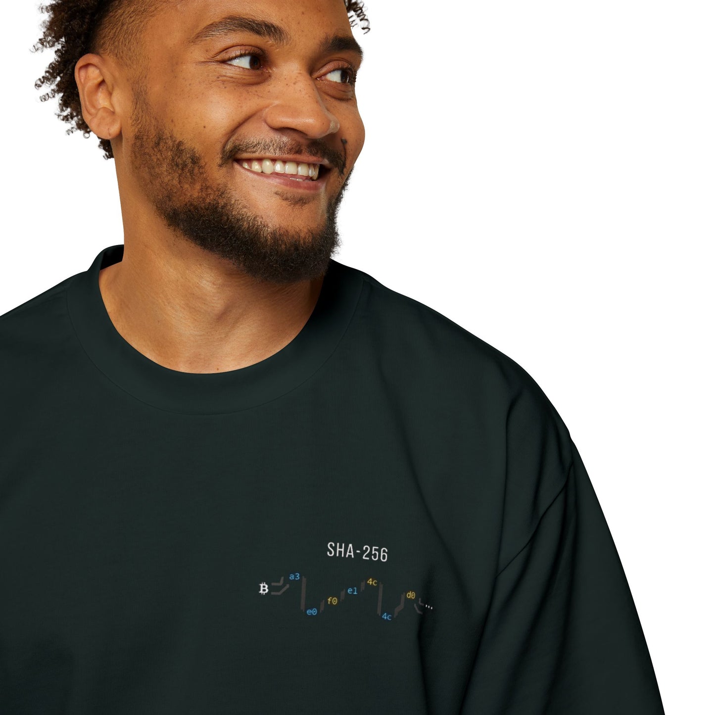 Bitcoin Genesis Block Tee — Coordinates Back & SHA-256 Front