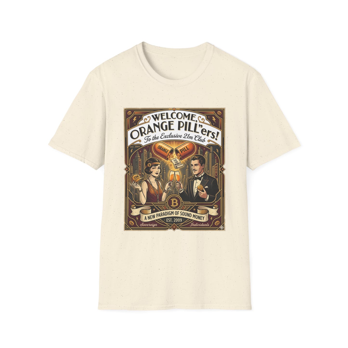 Vintage 'Welcome Orange Pill' T-Shirt — Retro Apothecary Graphic Tee