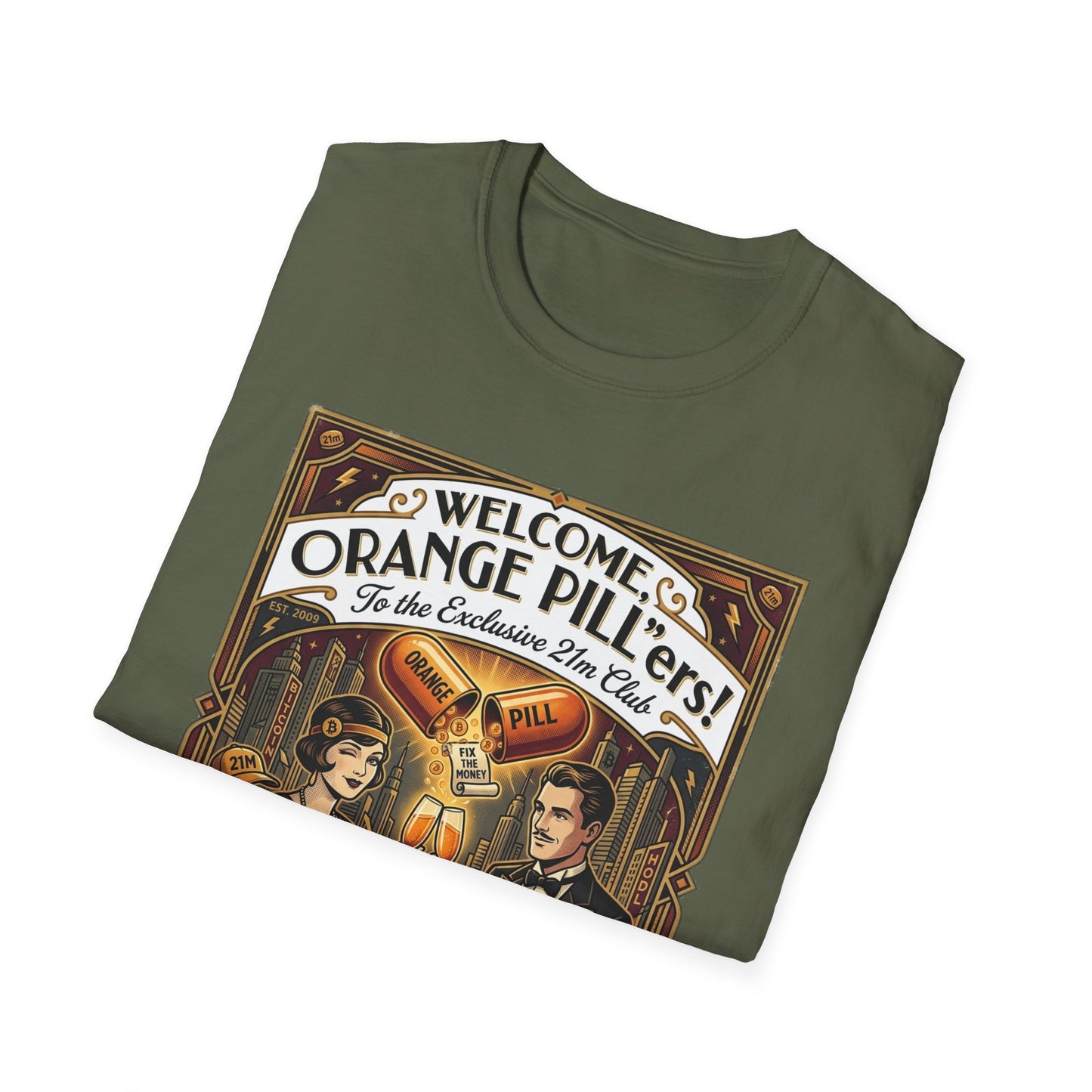 Vintage 'Welcome Orange Pill' T-Shirt — Retro Apothecary Graphic Tee