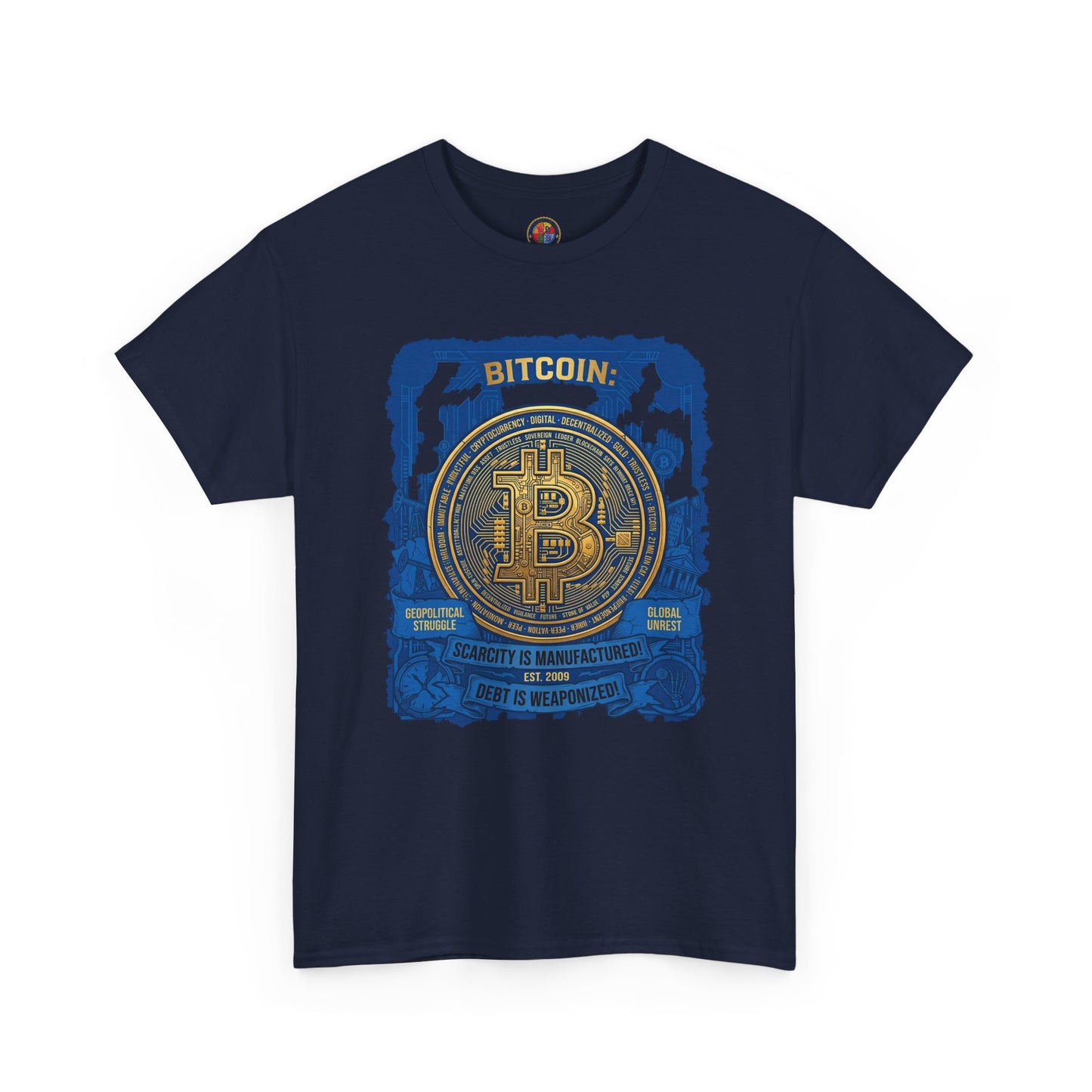 Bitcoin Vintage Coin Graphic Tee — Crypto Enthusiast T-Shirt