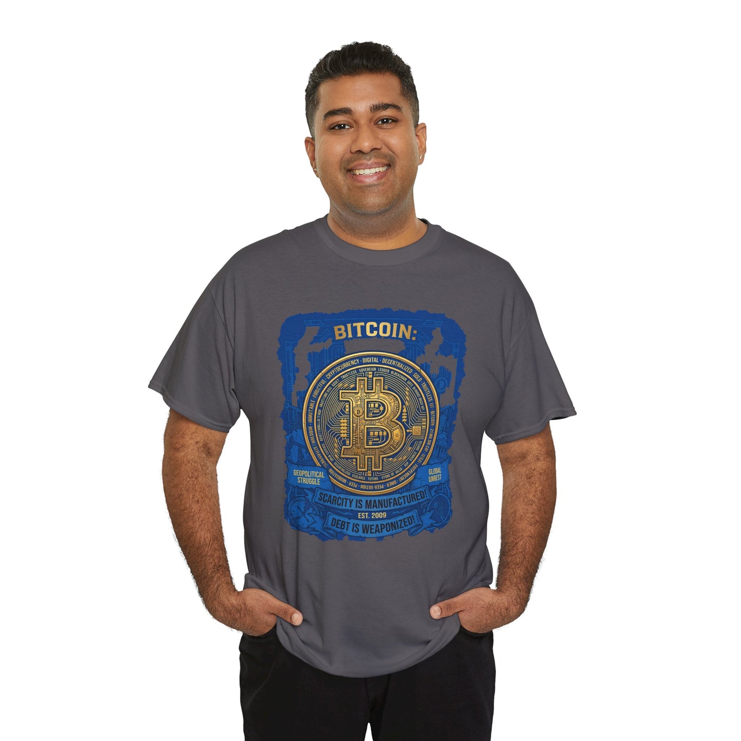 Bitcoin Vintage Coin Graphic Tee — Crypto Enthusiast T-Shirt