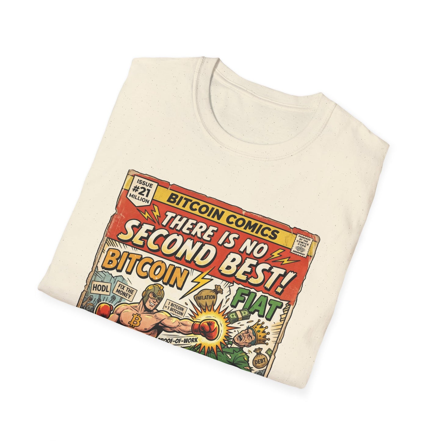 Bitcoin Comics Retro T-Shirt — "There Is No Second Best!" Vintage Crypto Tee