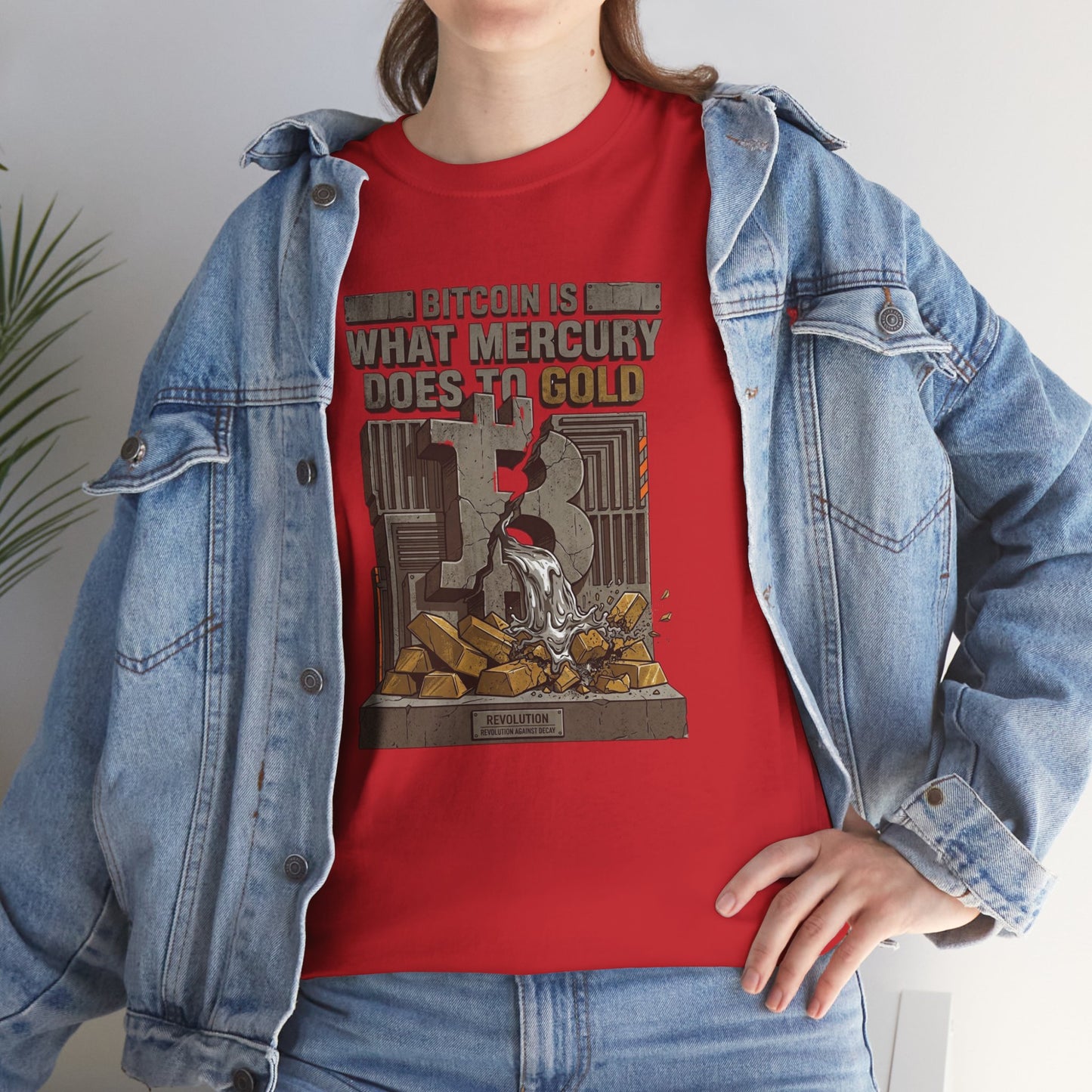 Bitcoin Mercury Effect T-Shirt — "Bitcoin is what mercury does to gold" Graphic Tee