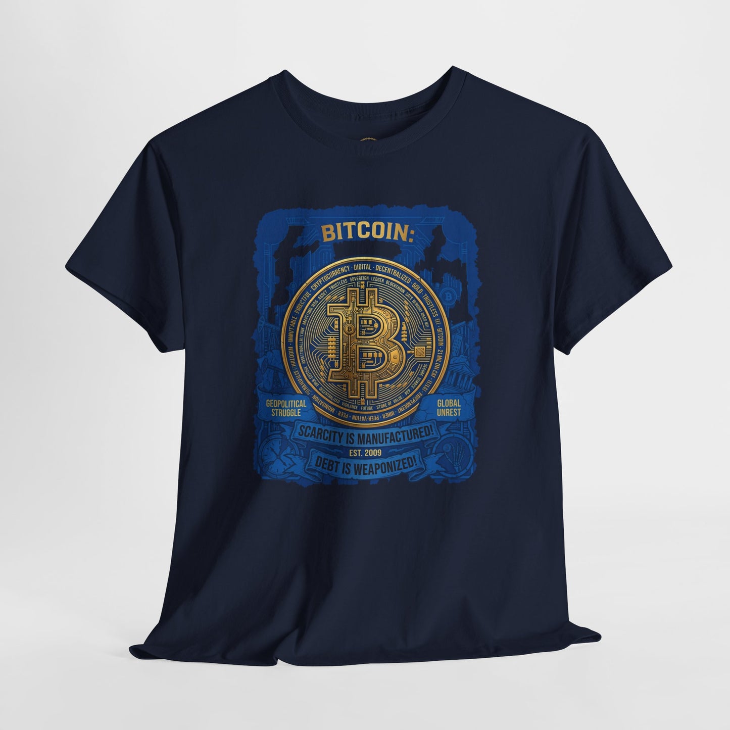 Bitcoin Vintage Coin Graphic Tee — Crypto Enthusiast T-Shirt
