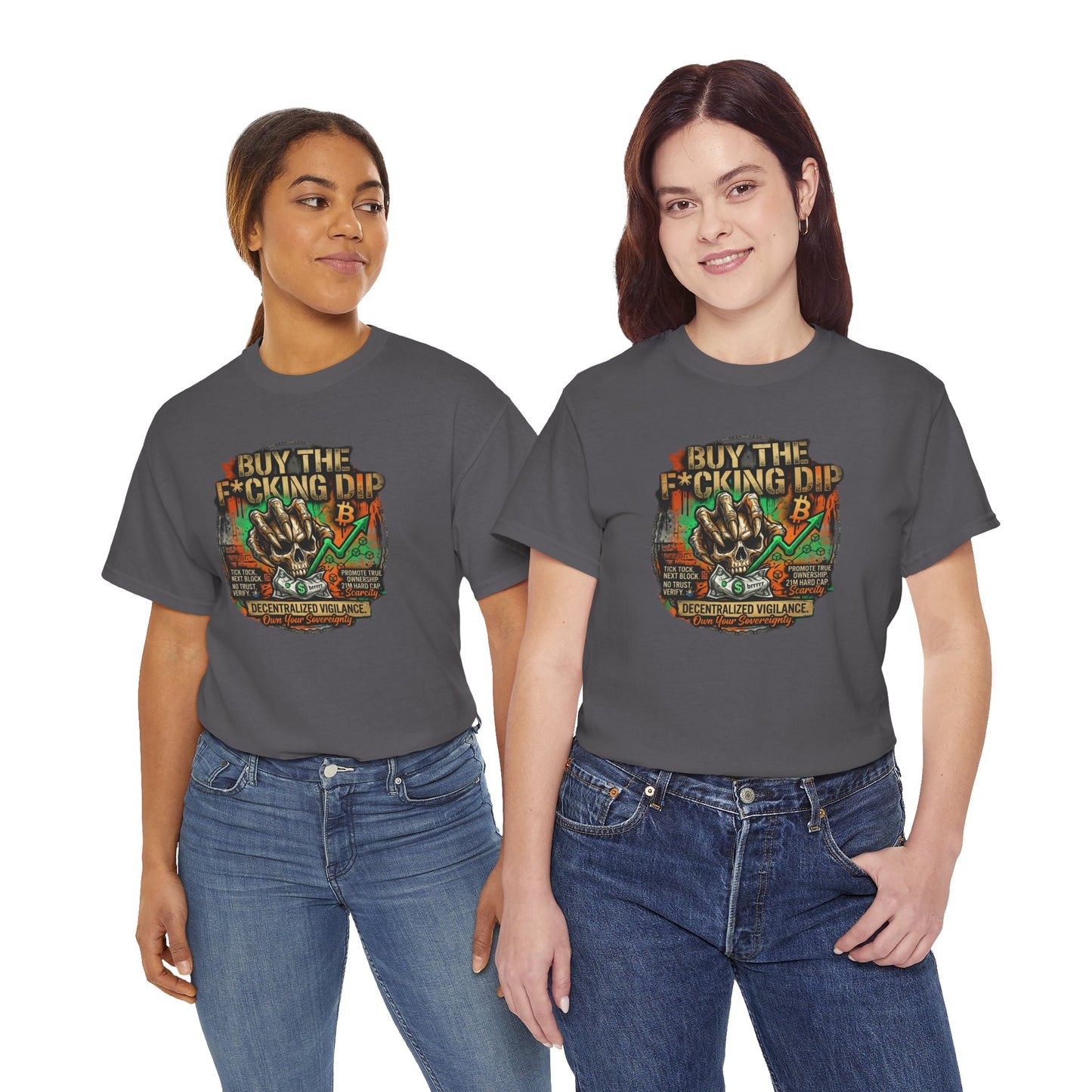 Buy The F*cking Dip Graphic Tee — Stock Market Crypto HODL Trading Shirt