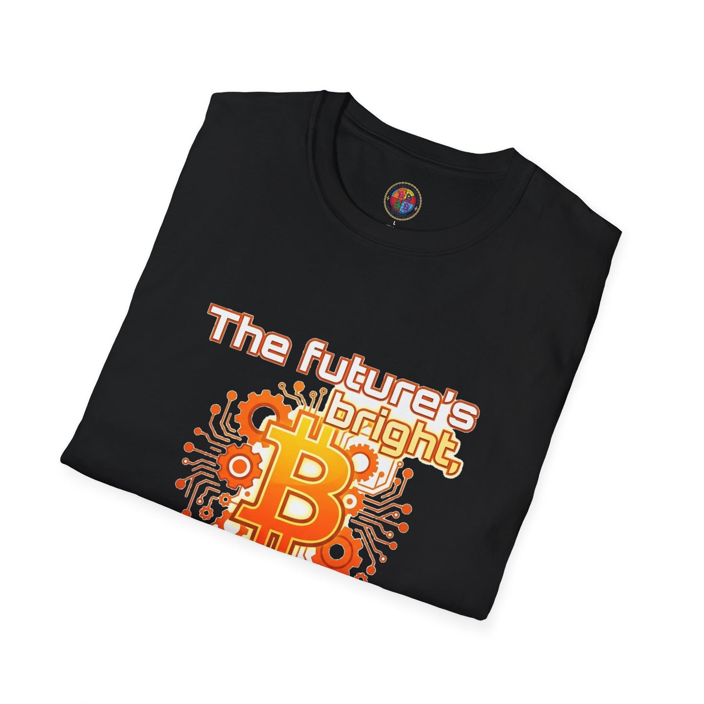 Bitcoin T-Shirt — “The Future’s Bright, The Future’s Orange” Crypto Tee