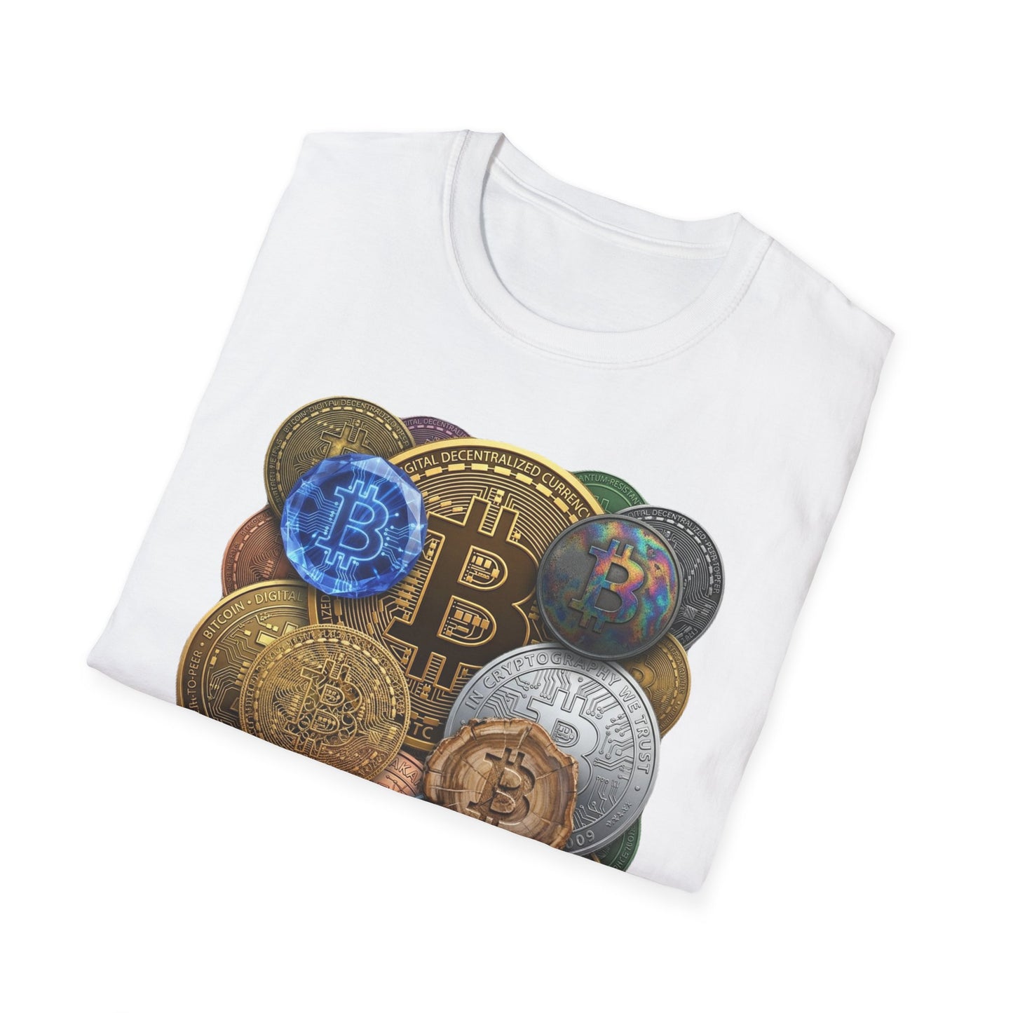 Bitcoin Crypto Coins Graphic T‑Shirt — Cryptocurrency Investor Tee