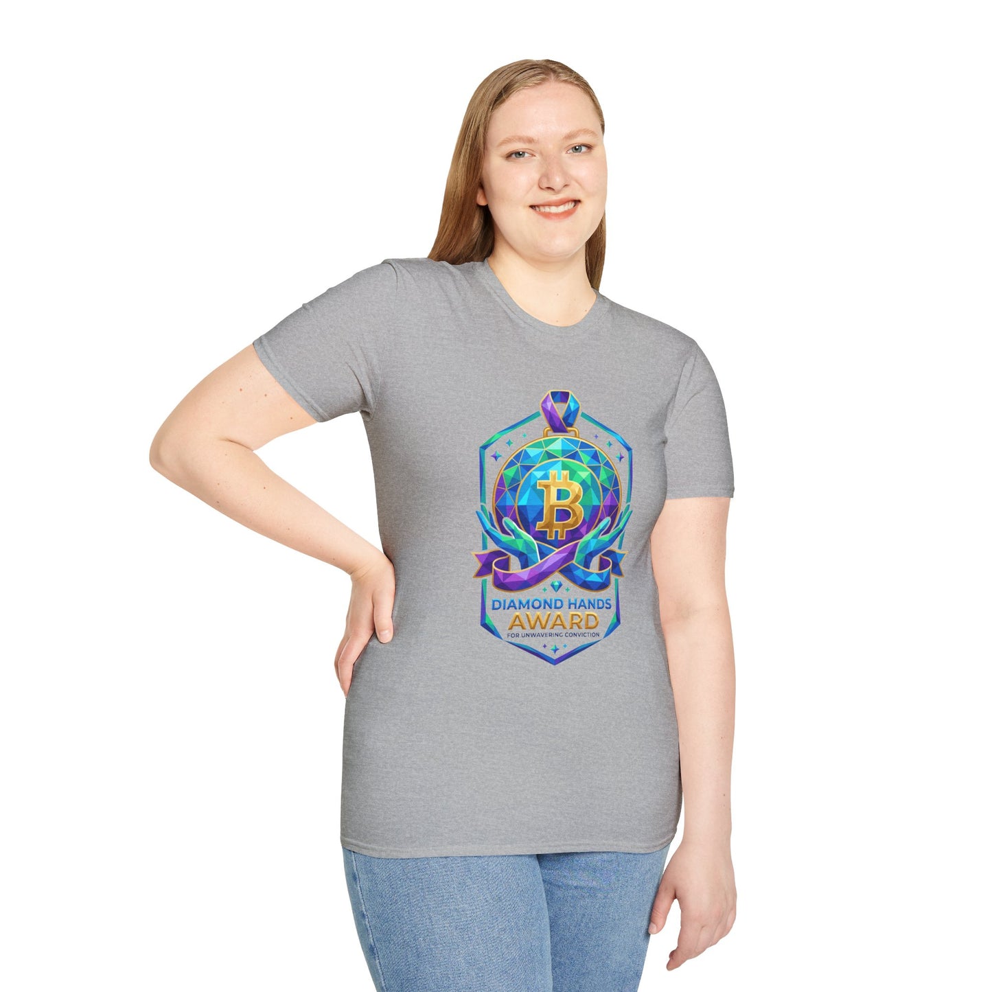 Bitcoin Diamond Hands Award T-Shirt — Crypto Investor Graphic Tee