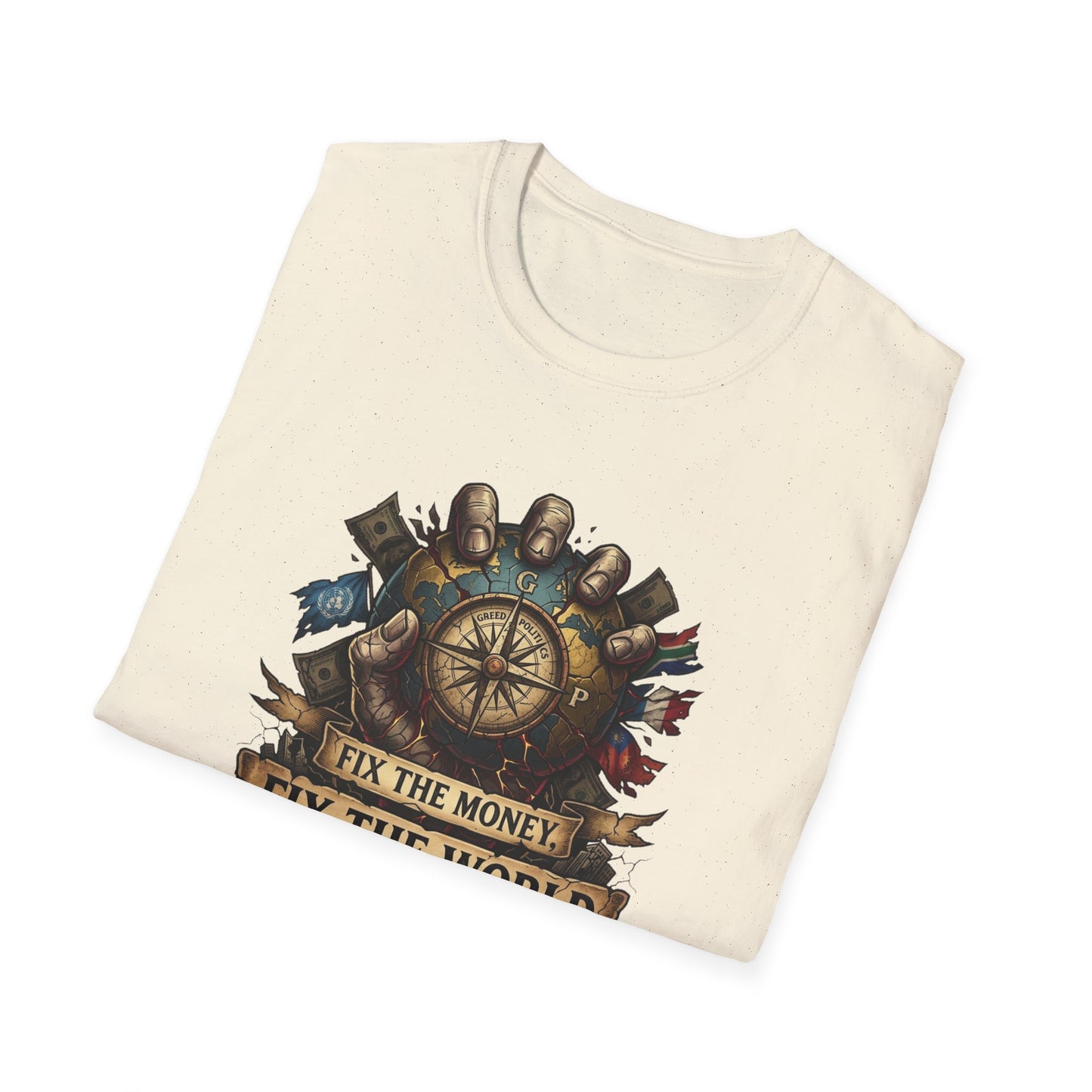 Bitcoin Is The Answer T-Shirt — "Fix The Money, Fix The World" Compass Graphic Tee