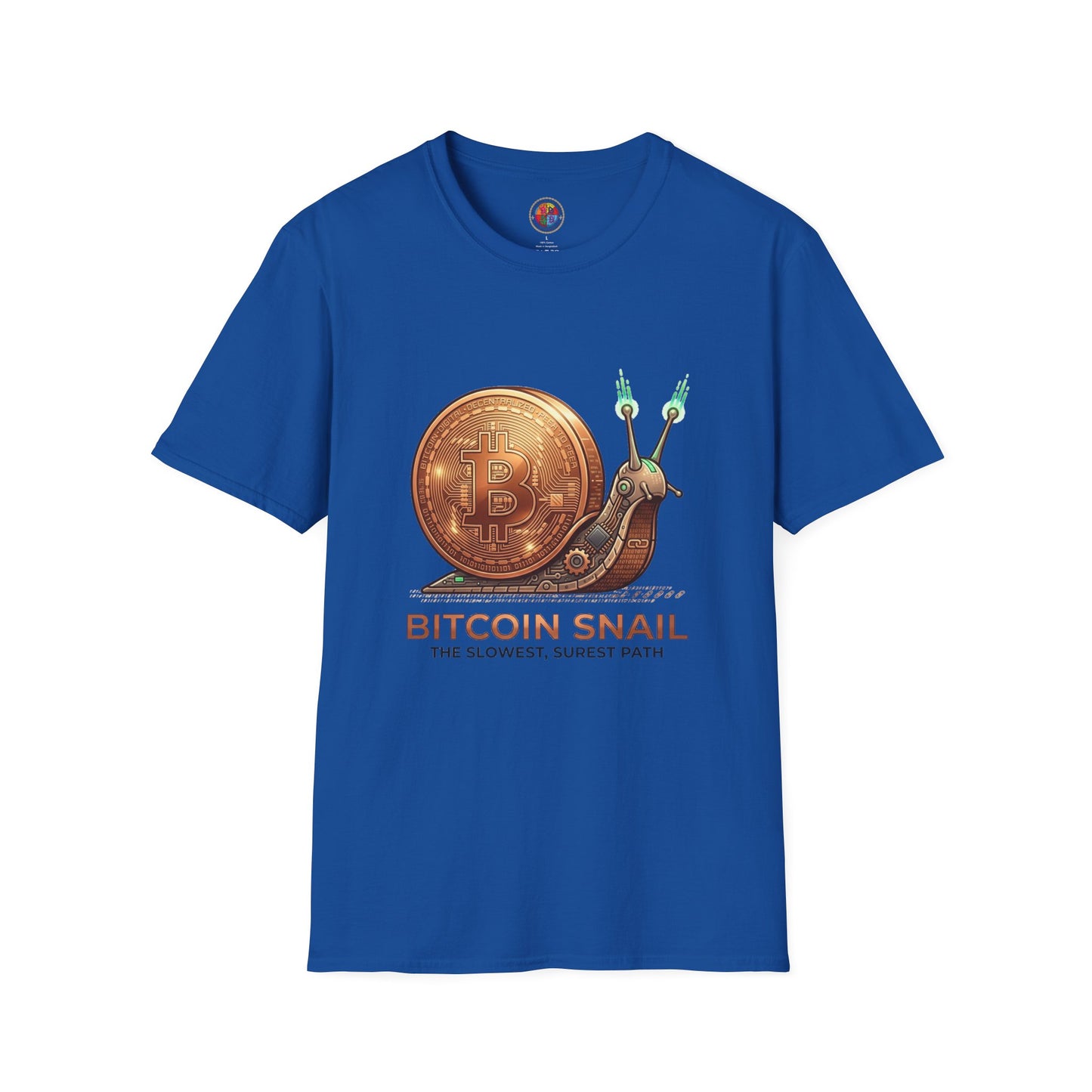 Bitcoin Snail T-Shirt — "Bitcoin Snail: The Slowest, Surest Path" Crypto Tee