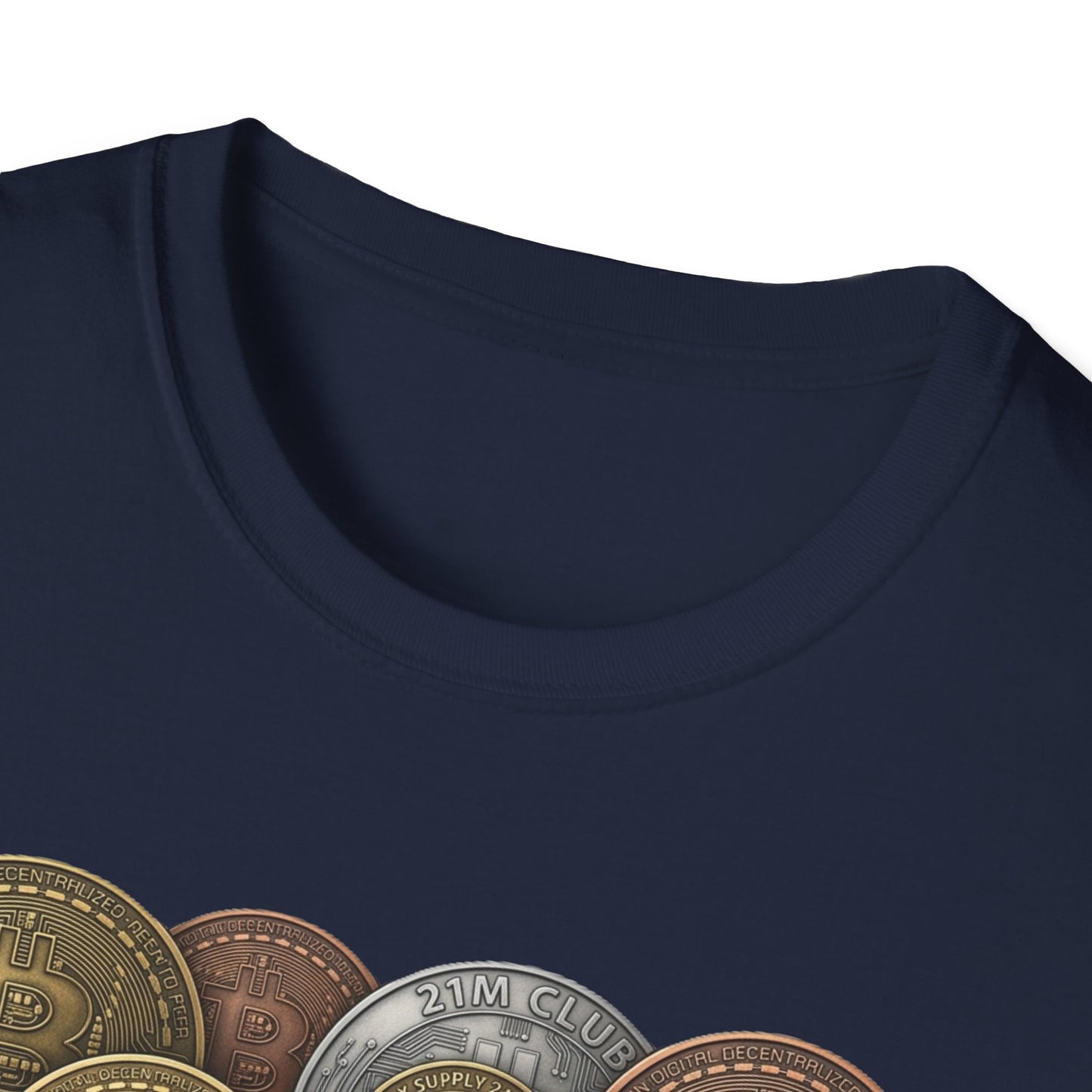 21M Club Coins Stack T-Shirt — Bitcoin & Altcoin Vintage Coins Tee