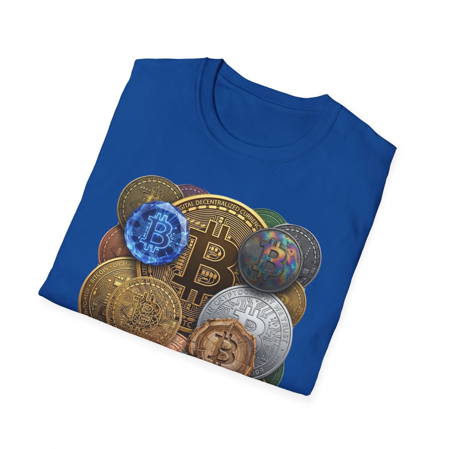 Bitcoin Crypto Coins Graphic T‑Shirt — Cryptocurrency Investor Tee