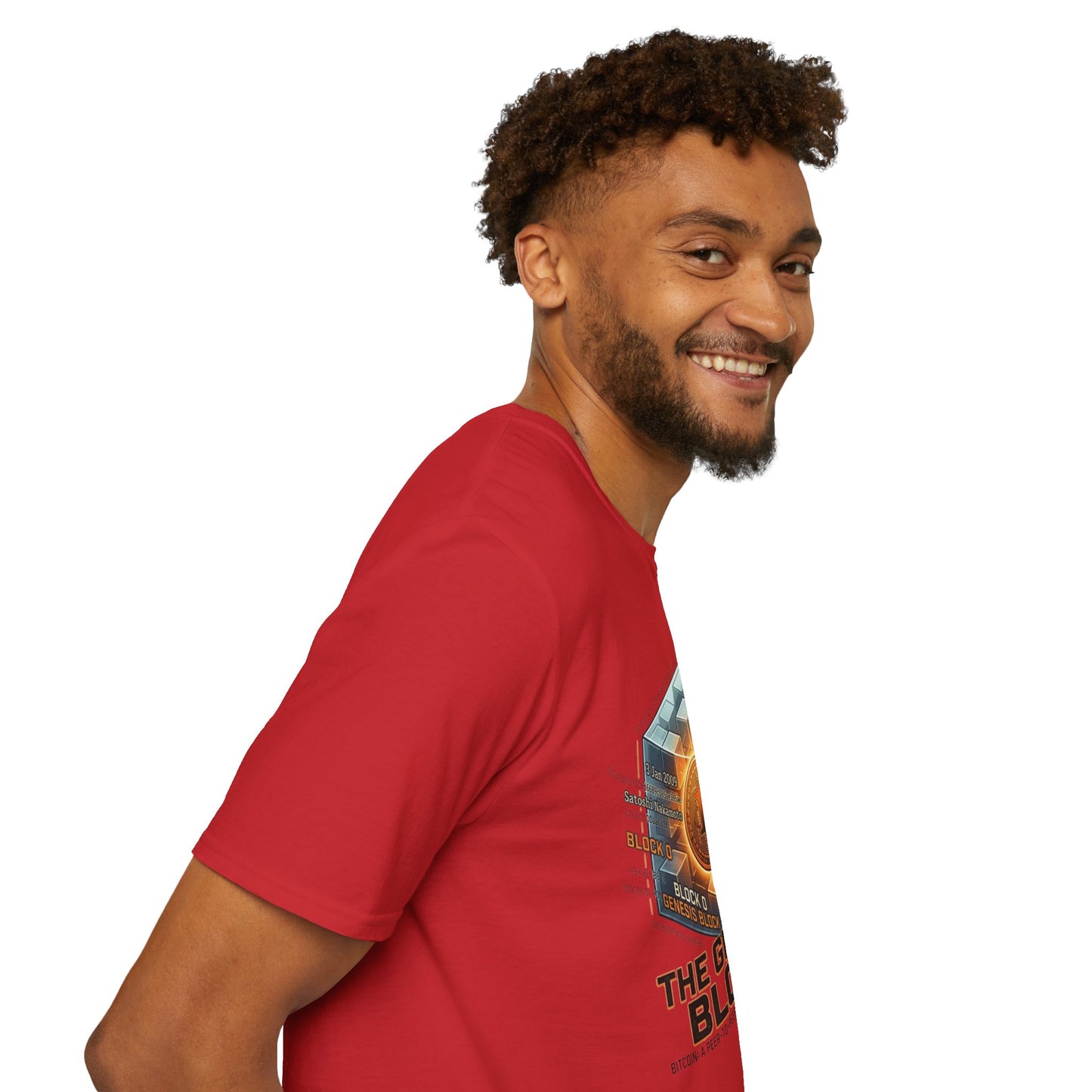 T-Shirt — The Genesis Block Bitcoin Graphic Tee (Cryptocurrency Miner Design)