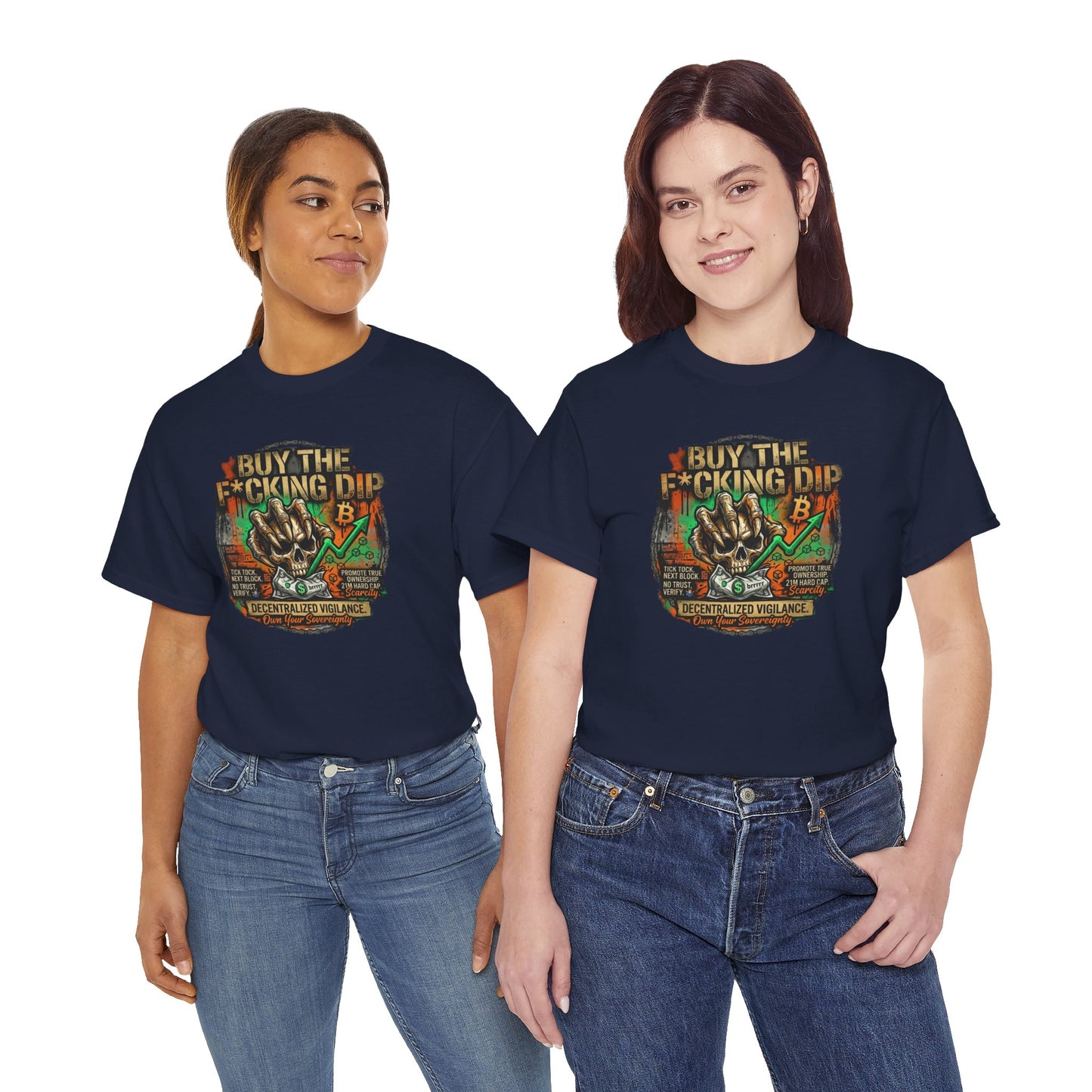 Buy The F*cking Dip Graphic Tee — Stock Market Crypto HODL Trading Shirt