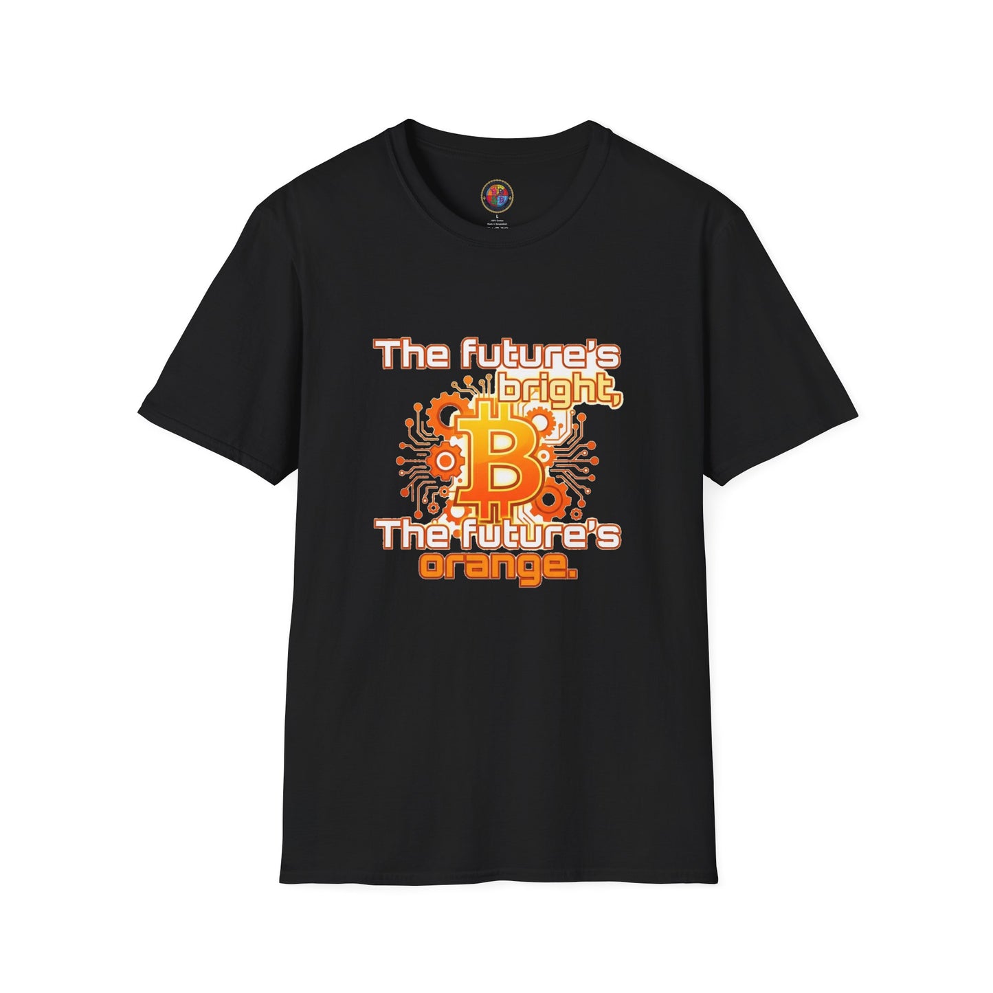 Bitcoin T-Shirt — “The Future’s Bright, The Future’s Orange” Crypto Tee