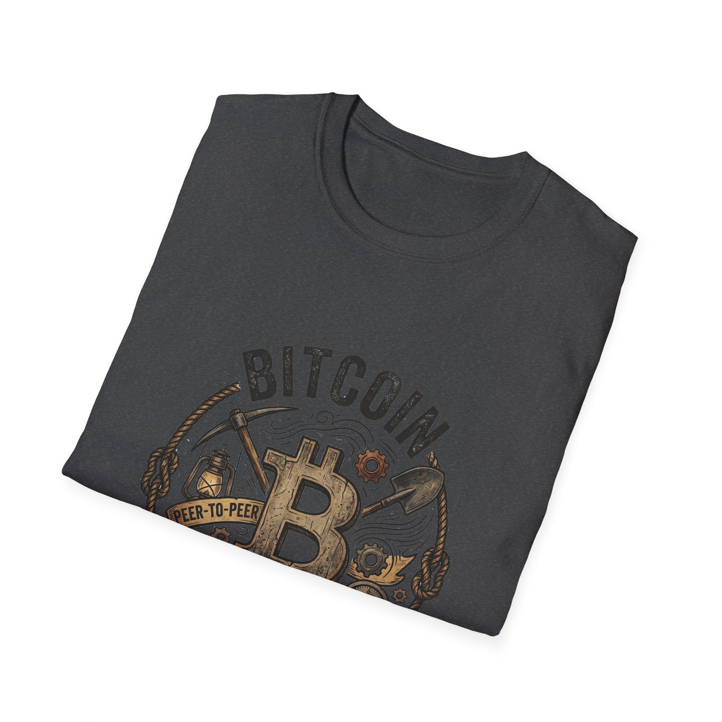 Bitcoin Hard Money T-Shirt — Vintage Crypto Mining Design