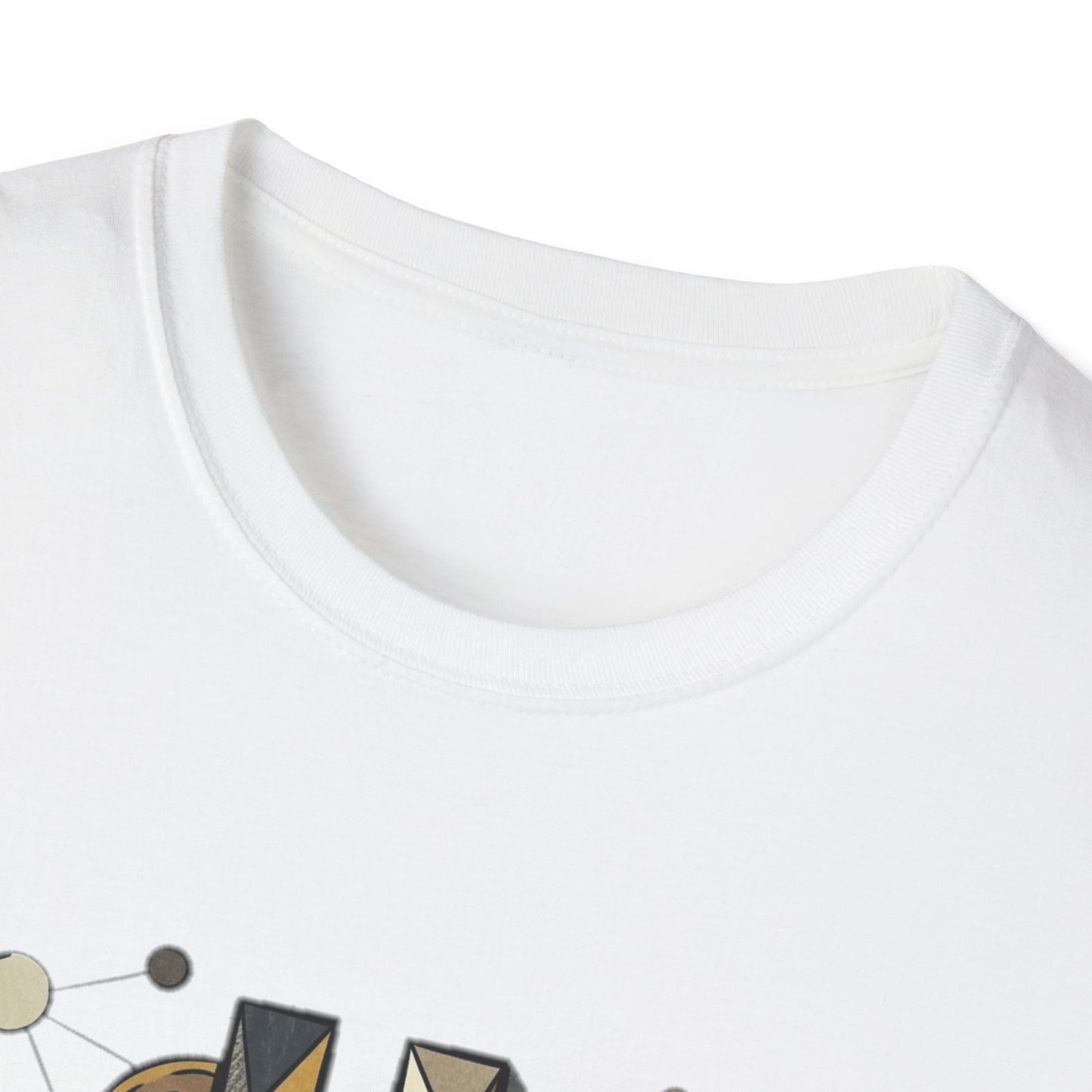 Abstract Geometric Bitcoin T-Shirt — Retro Music Art Tee