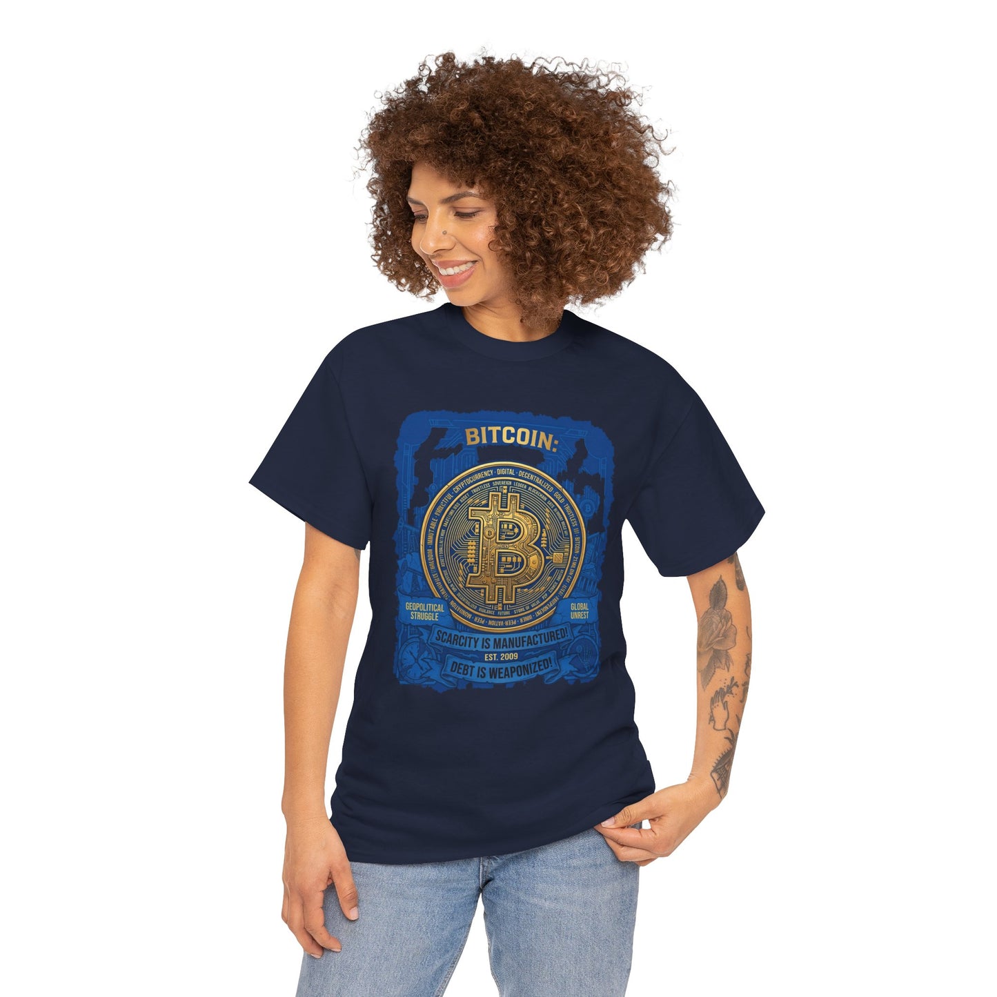 Bitcoin Vintage Coin Graphic Tee — Crypto Enthusiast T-Shirt