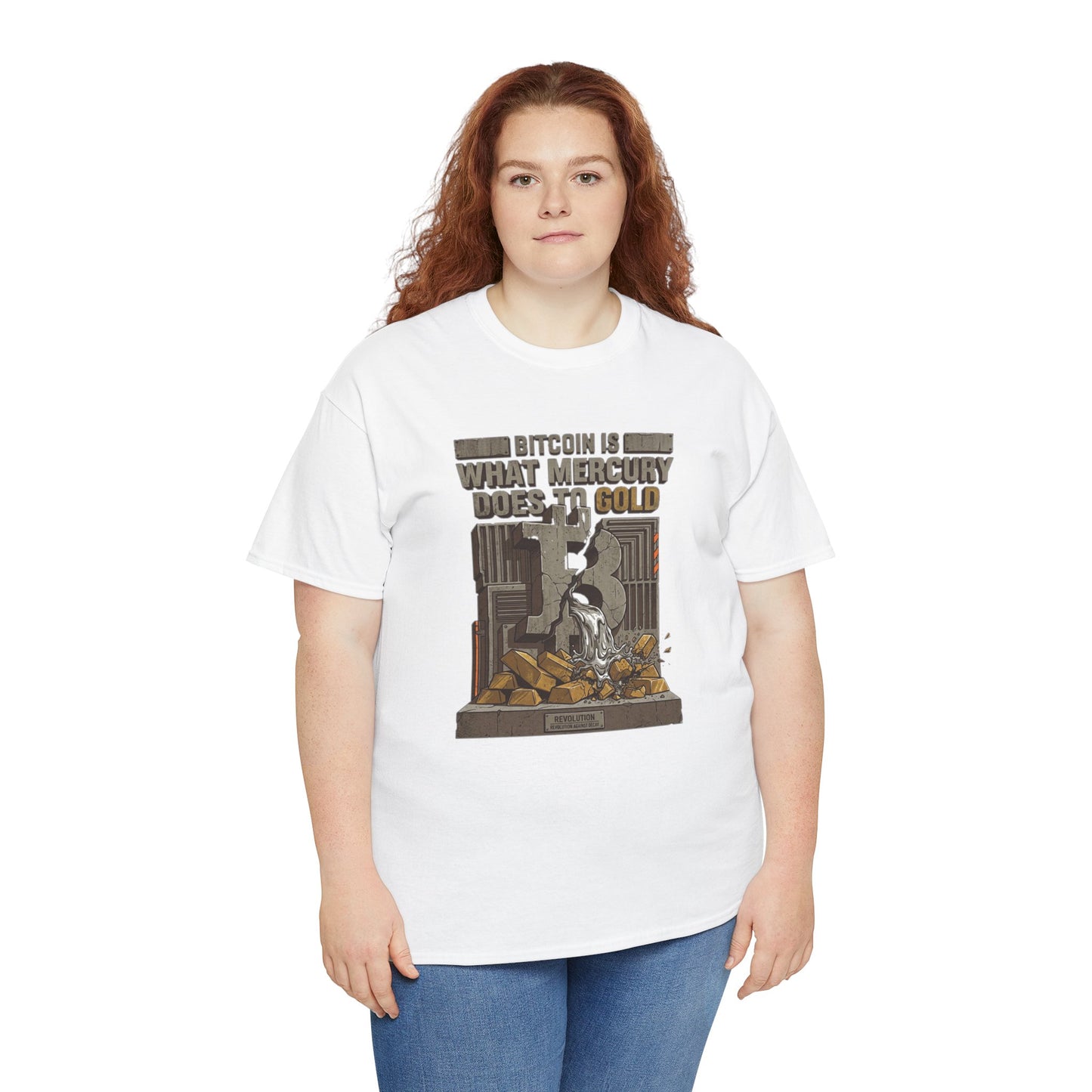 Bitcoin Mercury Effect T-Shirt — "Bitcoin is what mercury does to gold" Graphic Tee
