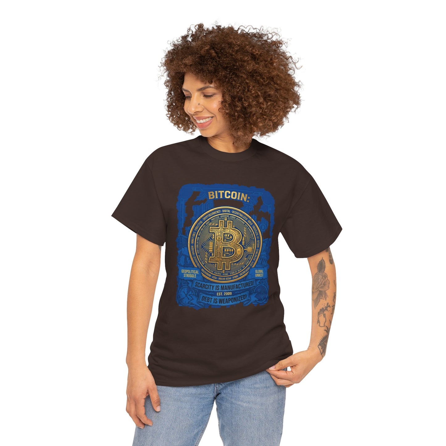 Bitcoin Vintage Coin Graphic Tee — Crypto Enthusiast T-Shirt