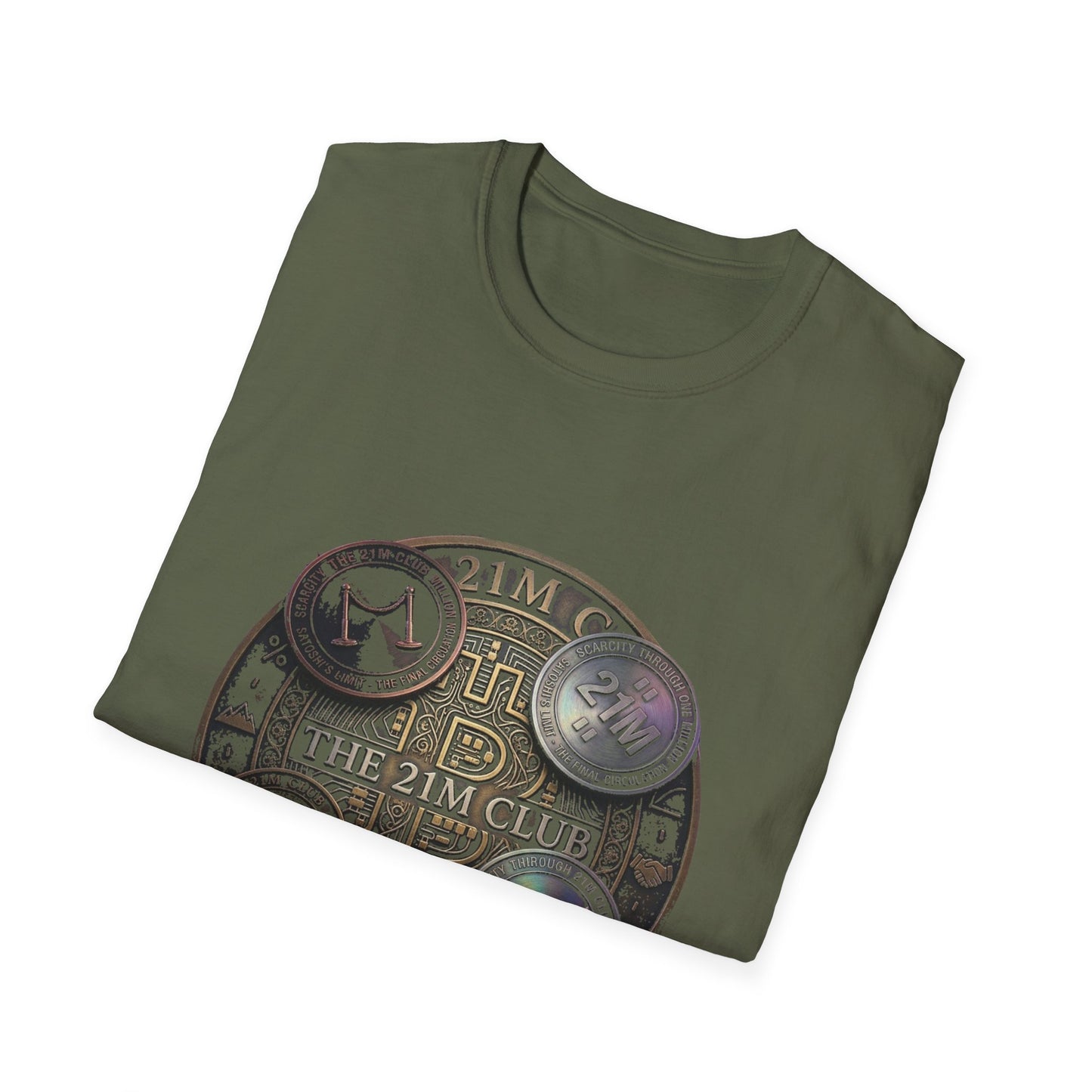 Vintage 21M Club Coin Circle T-Shirt — Retro Currency Graphic Tee