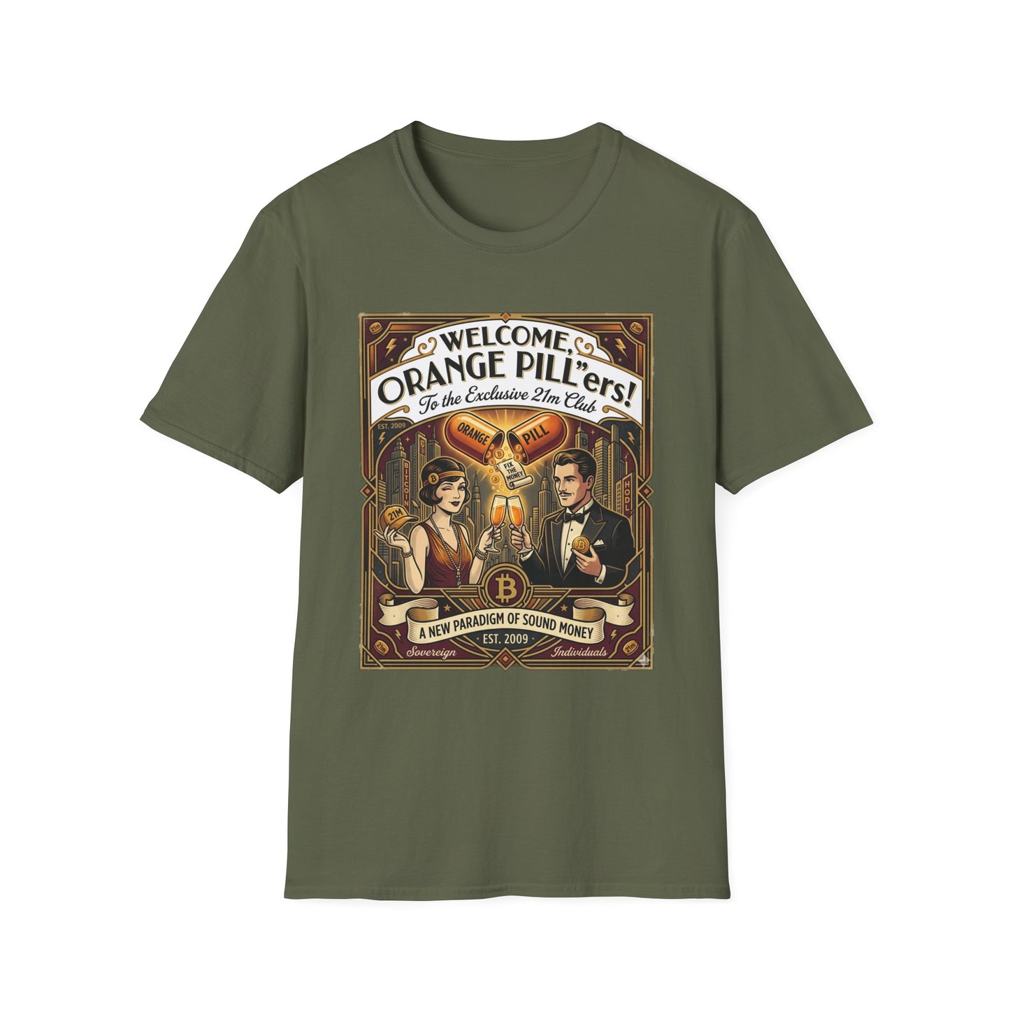 Vintage 'Welcome Orange Pill' T-Shirt — Retro Apothecary Graphic Tee