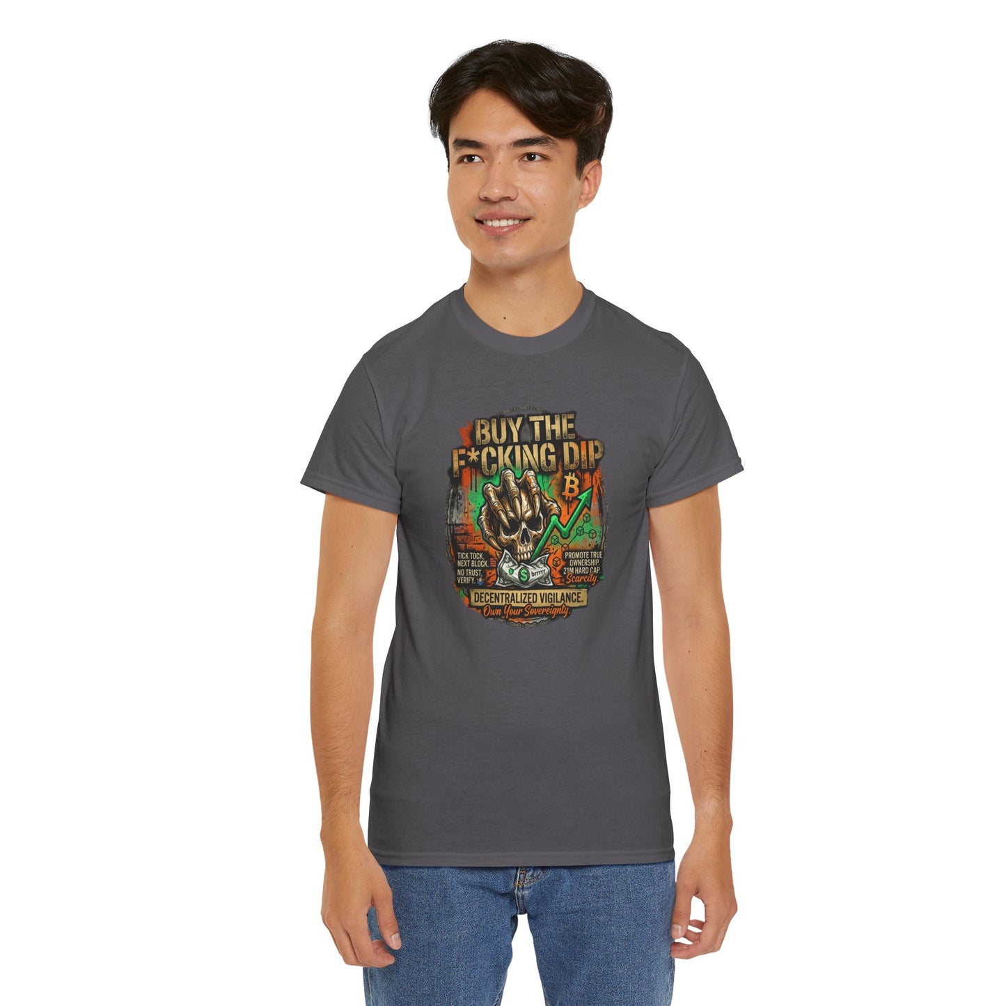 Buy The F*cking Dip Graphic Tee — Stock Market Crypto HODL Trading Shirt