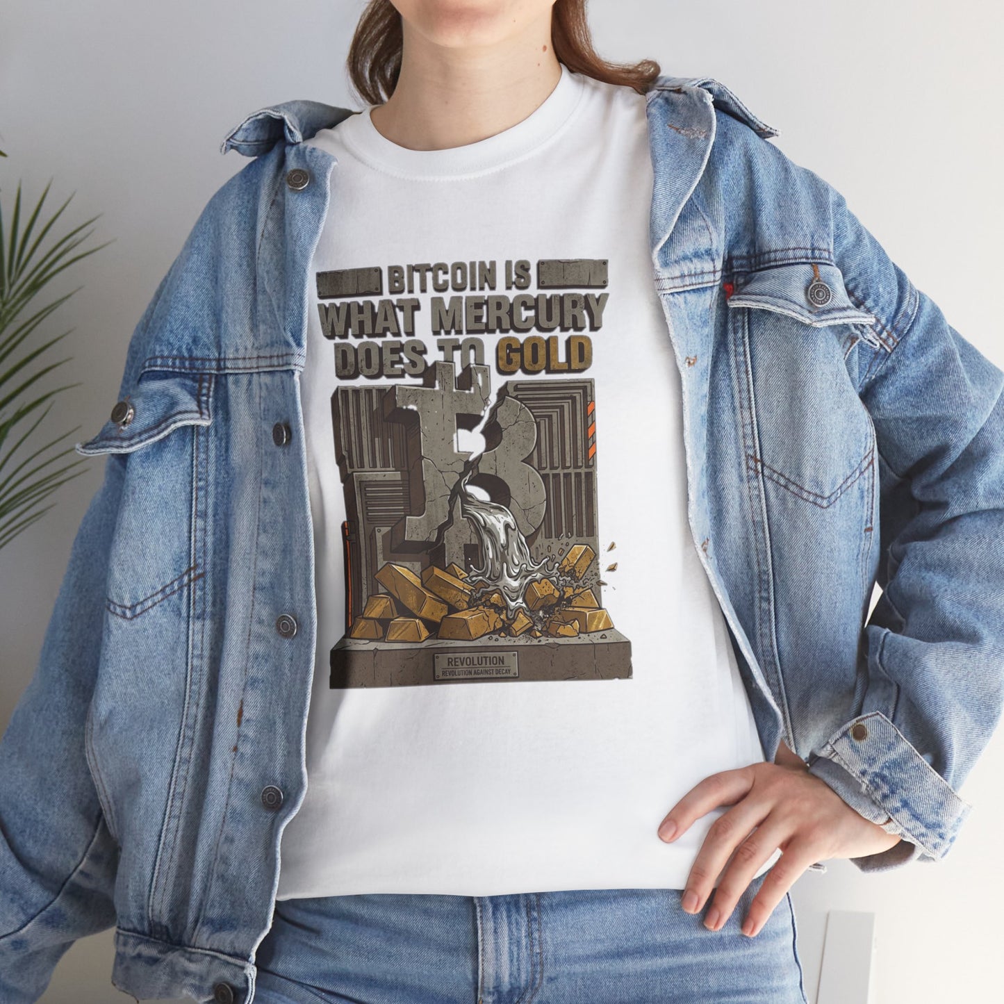 Bitcoin Mercury Effect T-Shirt — "Bitcoin is what mercury does to gold" Graphic Tee
