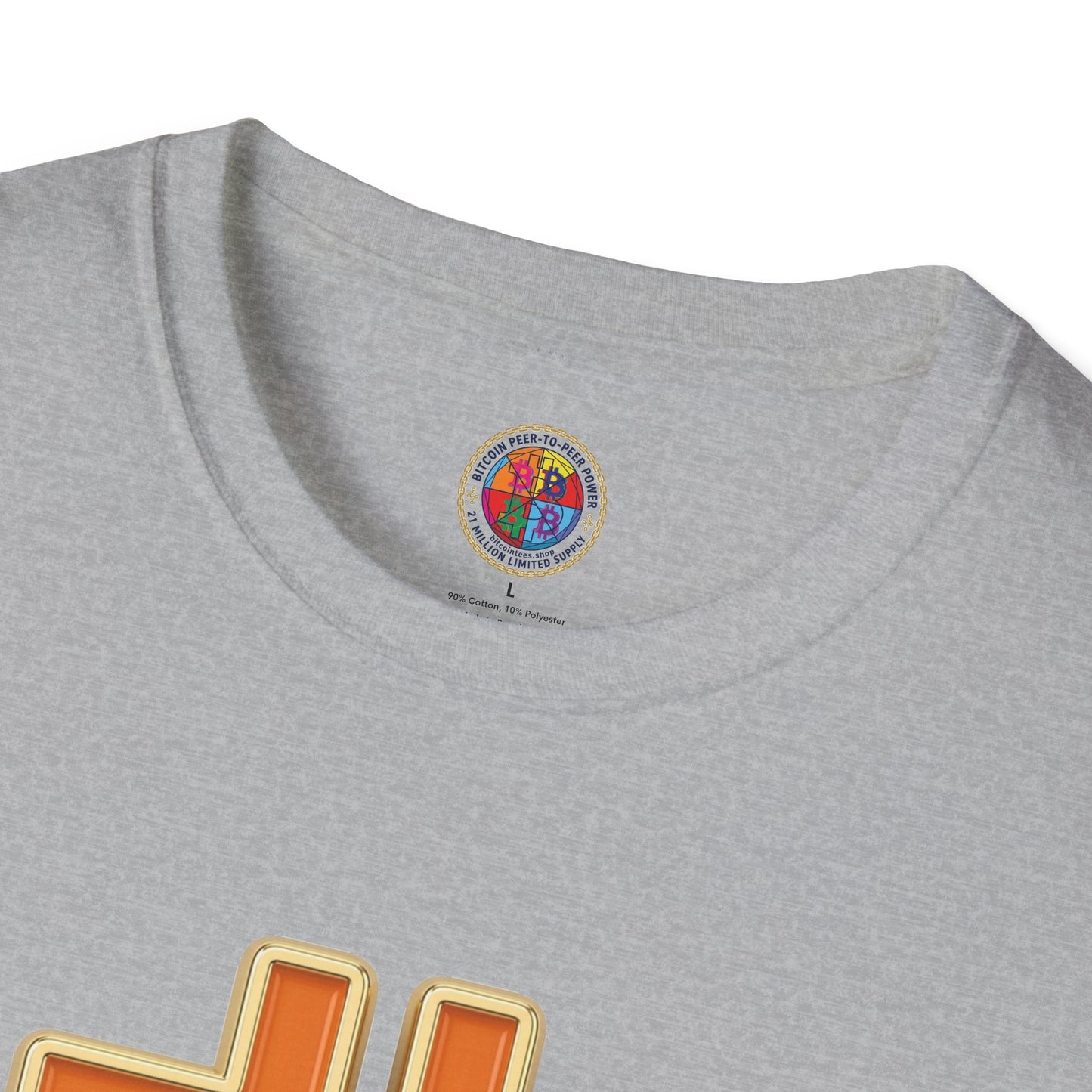 Bitcoin Enamel Logo T-Shirt — Retro Orange Crypto Tee