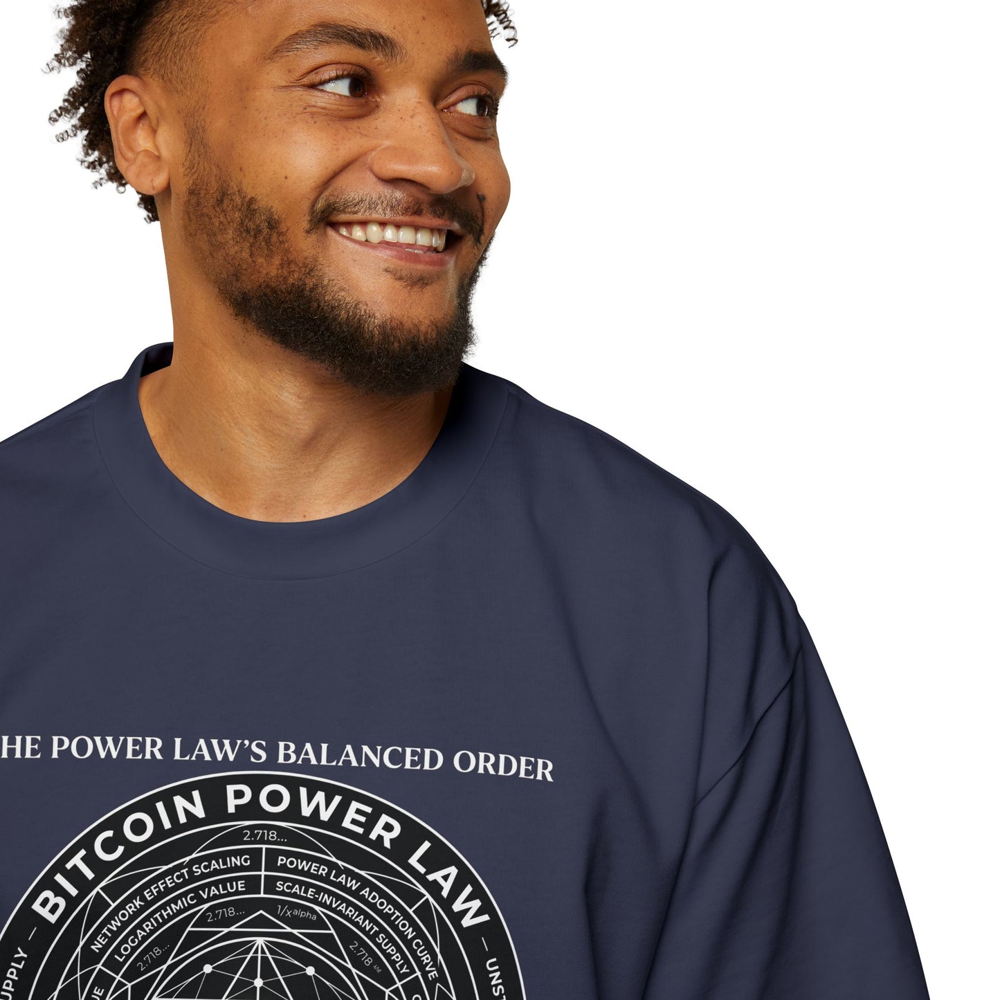 Bitcoin Power Law Men's Oversized Tee