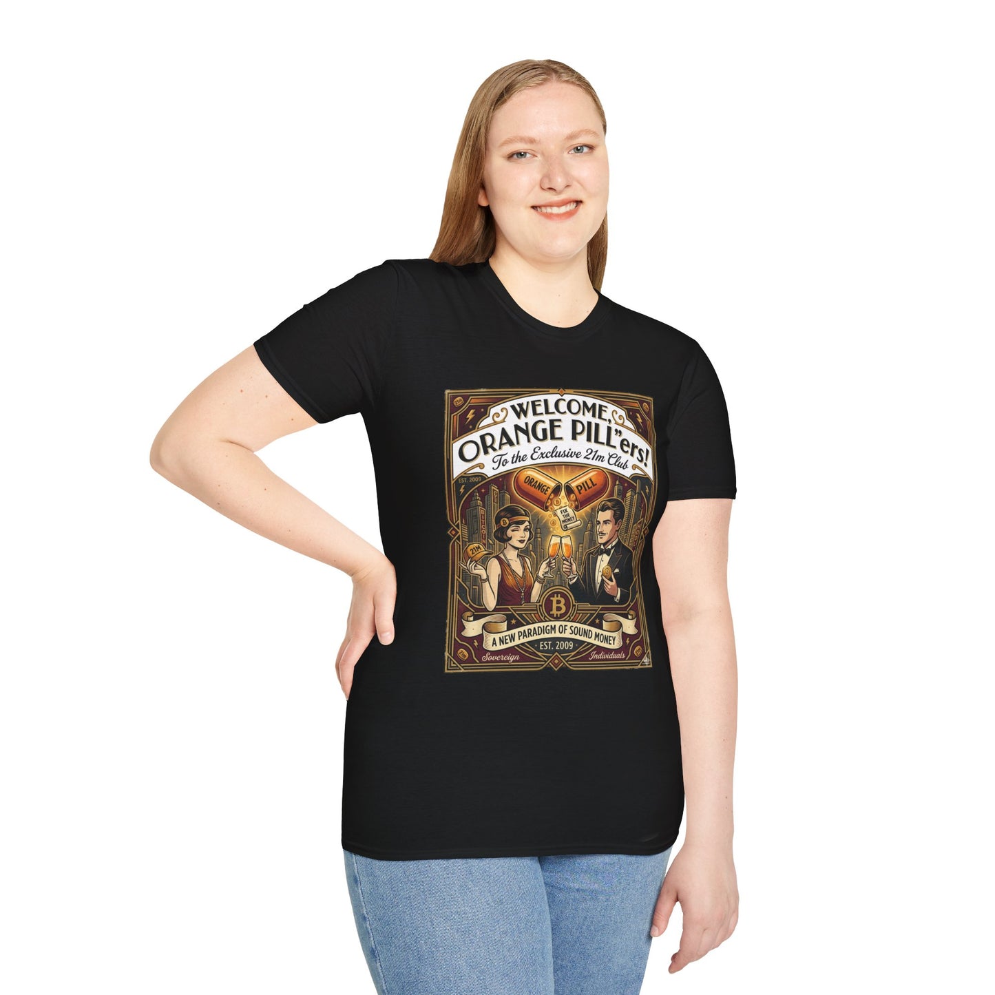 Vintage 'Welcome Orange Pill' T-Shirt — Retro Apothecary Graphic Tee