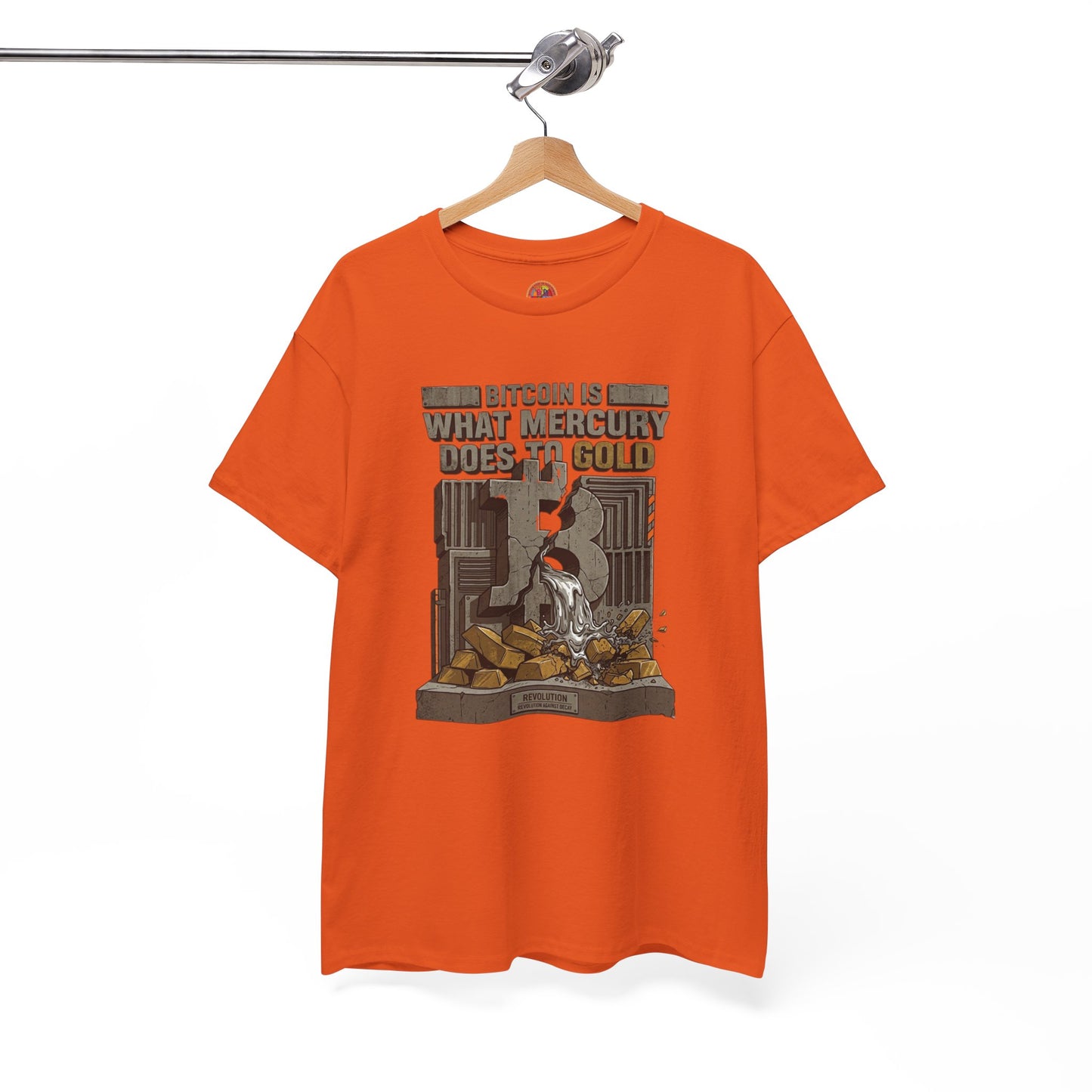 Bitcoin Mercury Effect T-Shirt — "Bitcoin is what mercury does to gold" Graphic Tee