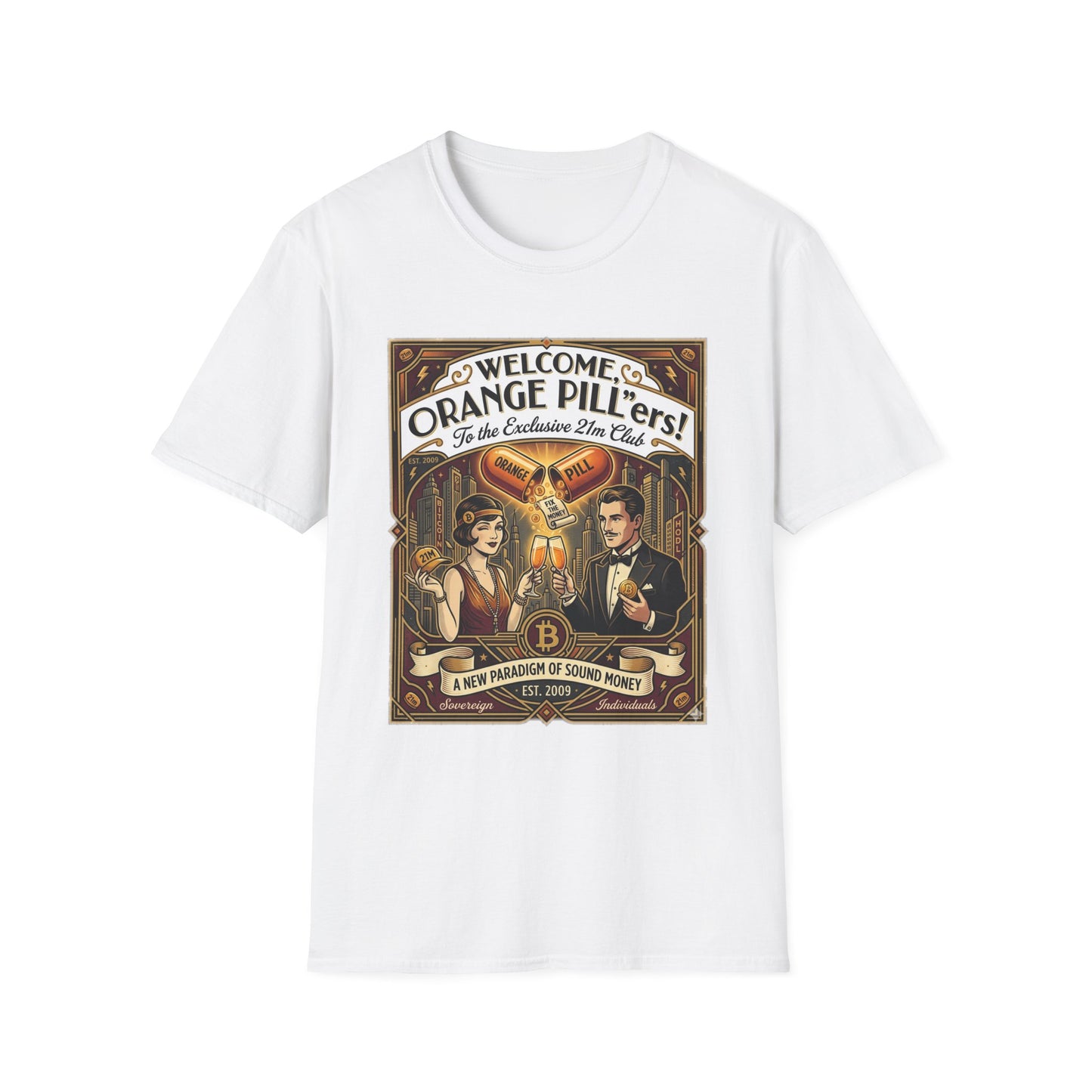 Vintage 'Welcome Orange Pill' T-Shirt — Retro Apothecary Graphic Tee