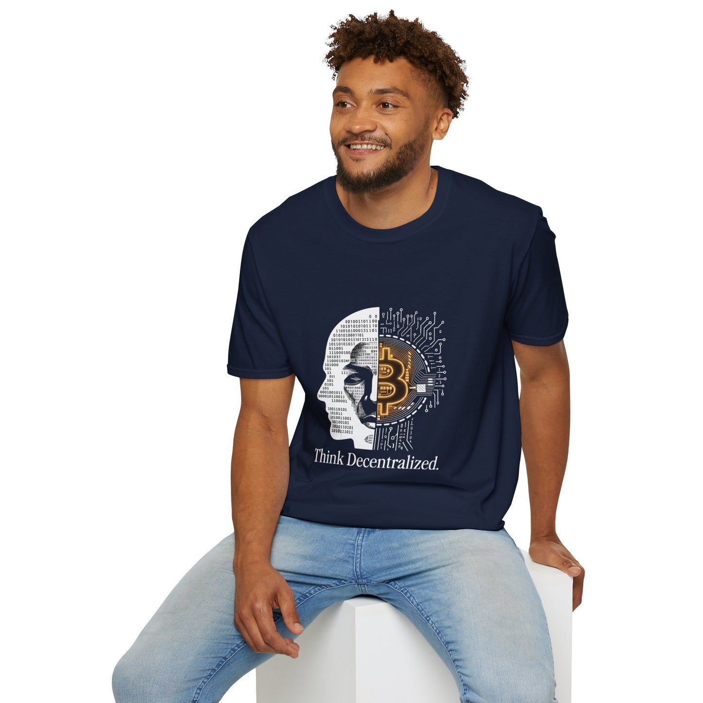 Think Decentralized Bitcoin T-Shirt — Crypto Tech Graphic Tee