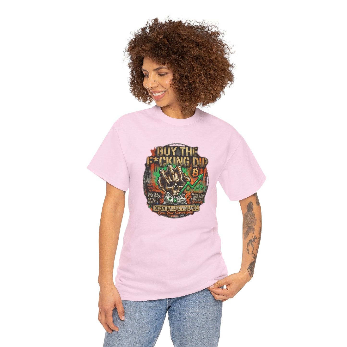Buy The F*cking Dip Graphic Tee — Stock Market Crypto HODL Trading Shirt