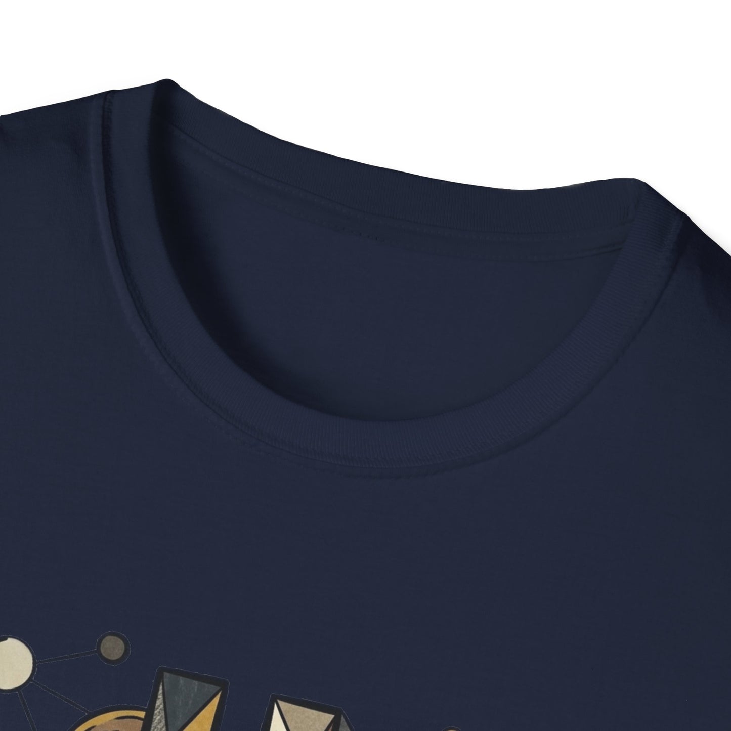 Abstract Geometric Bitcoin T-Shirt — Retro Music Art Tee