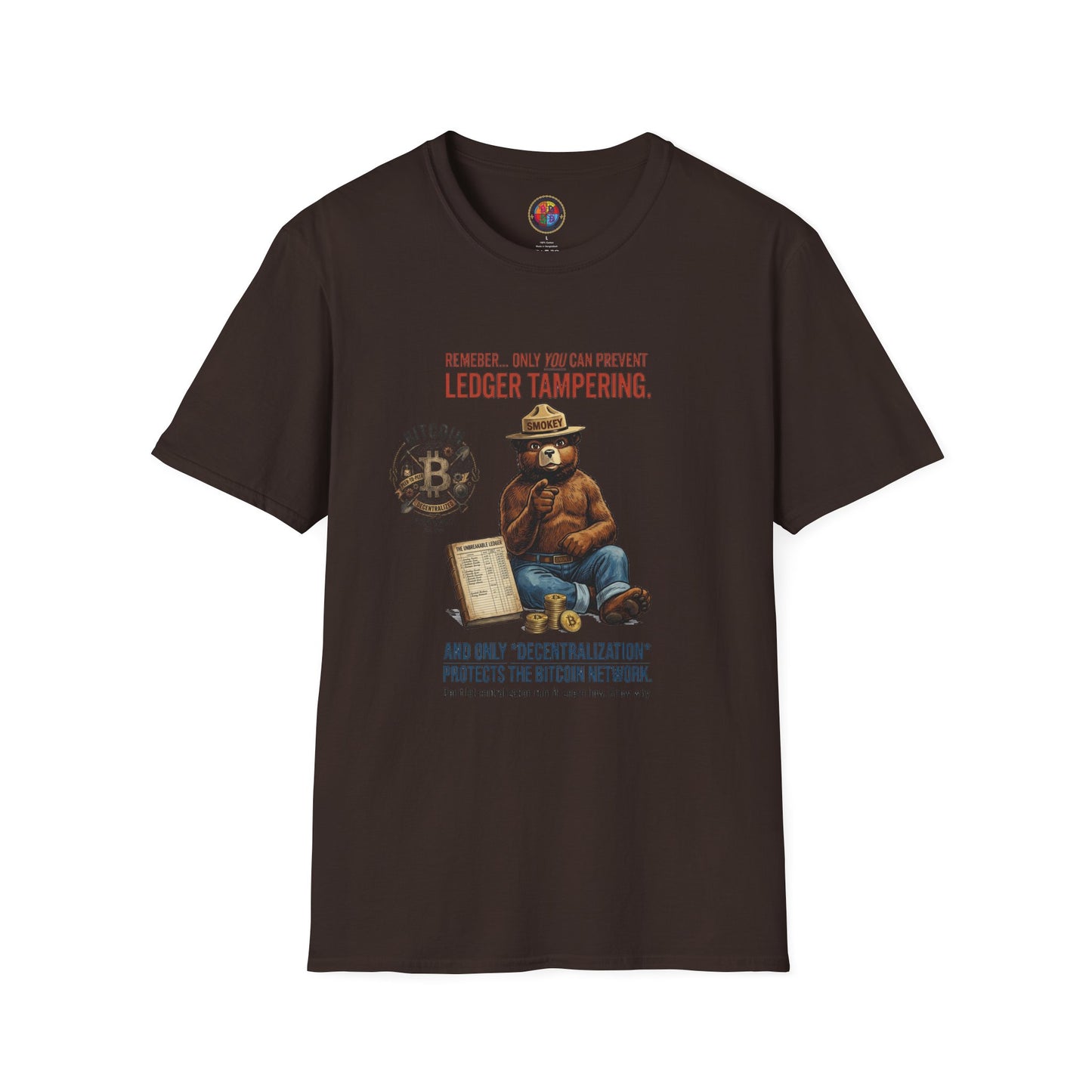 Smokey the Bear Bitcoin T-Shirt — Decentralization Design