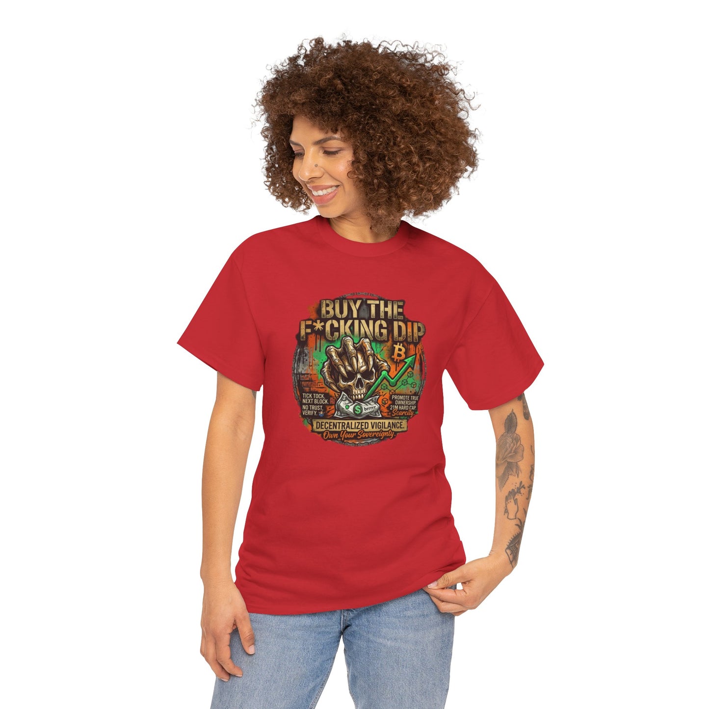 Buy The F*cking Dip Graphic Tee — Stock Market Crypto HODL Trading Shirt