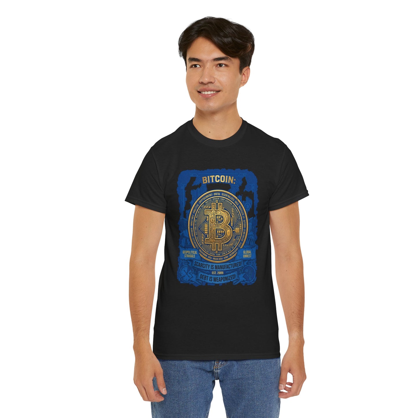 Bitcoin Vintage Coin Graphic Tee — Crypto Enthusiast T-Shirt