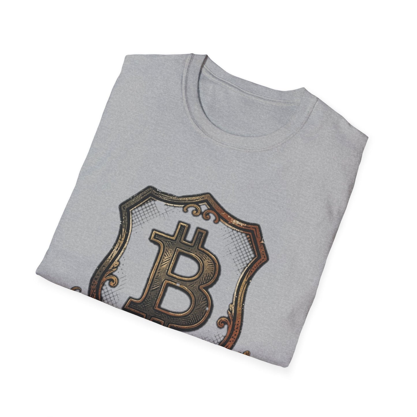 Bitcoin Crest T-Shirt — Vintage Cryptocurrency Emblem Tee
