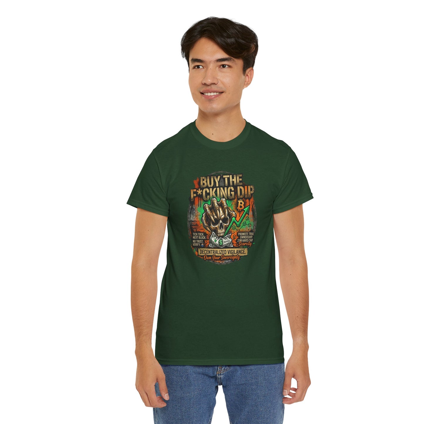 Buy The F*cking Dip Graphic Tee — Stock Market Crypto HODL Trading Shirt