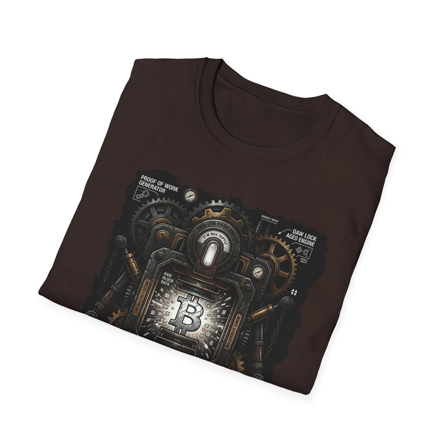 Bitcoin Proof of Work T-Shirt — Crypto Miner Vintage Graphic Tee