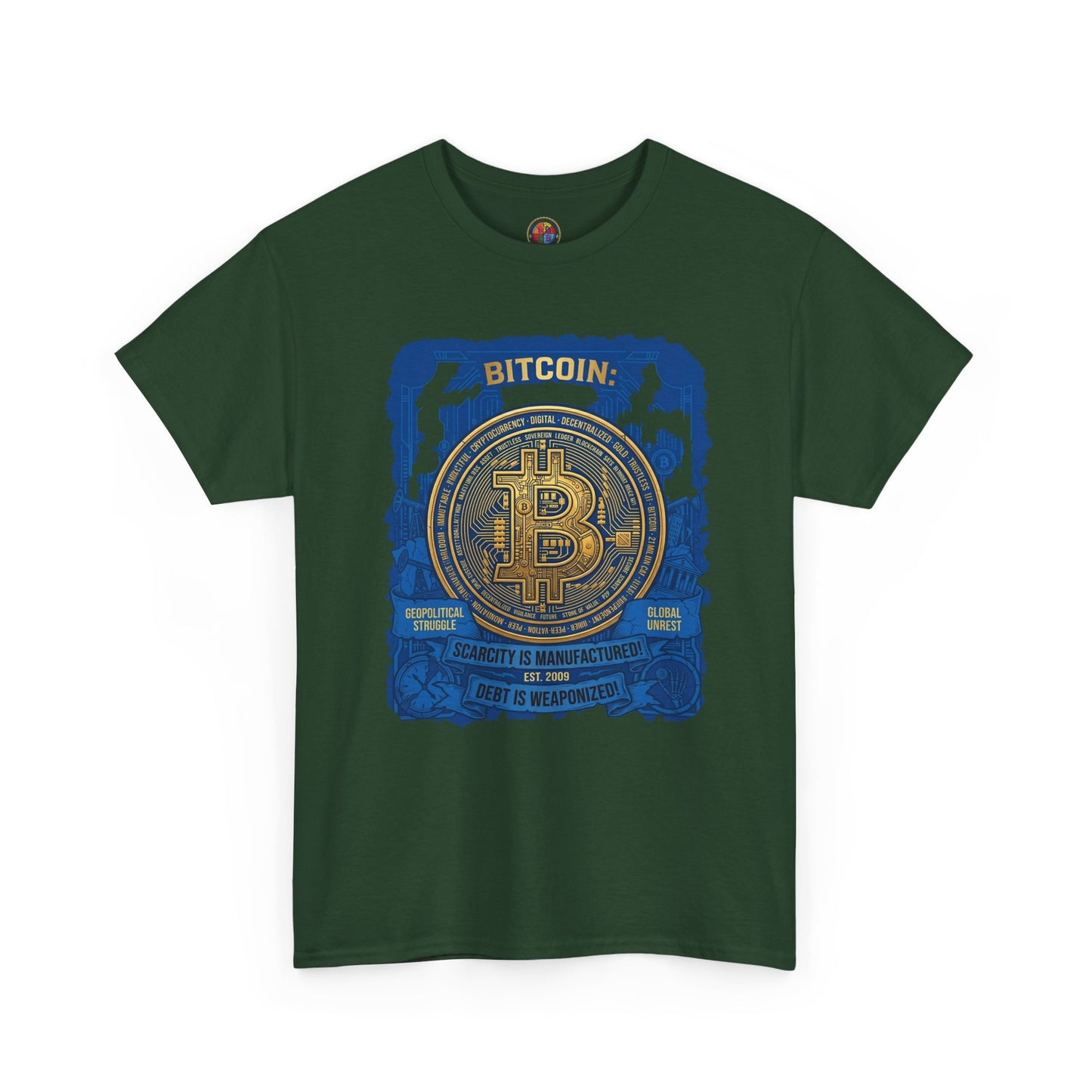 Bitcoin Vintage Coin Graphic Tee — Crypto Enthusiast T-Shirt