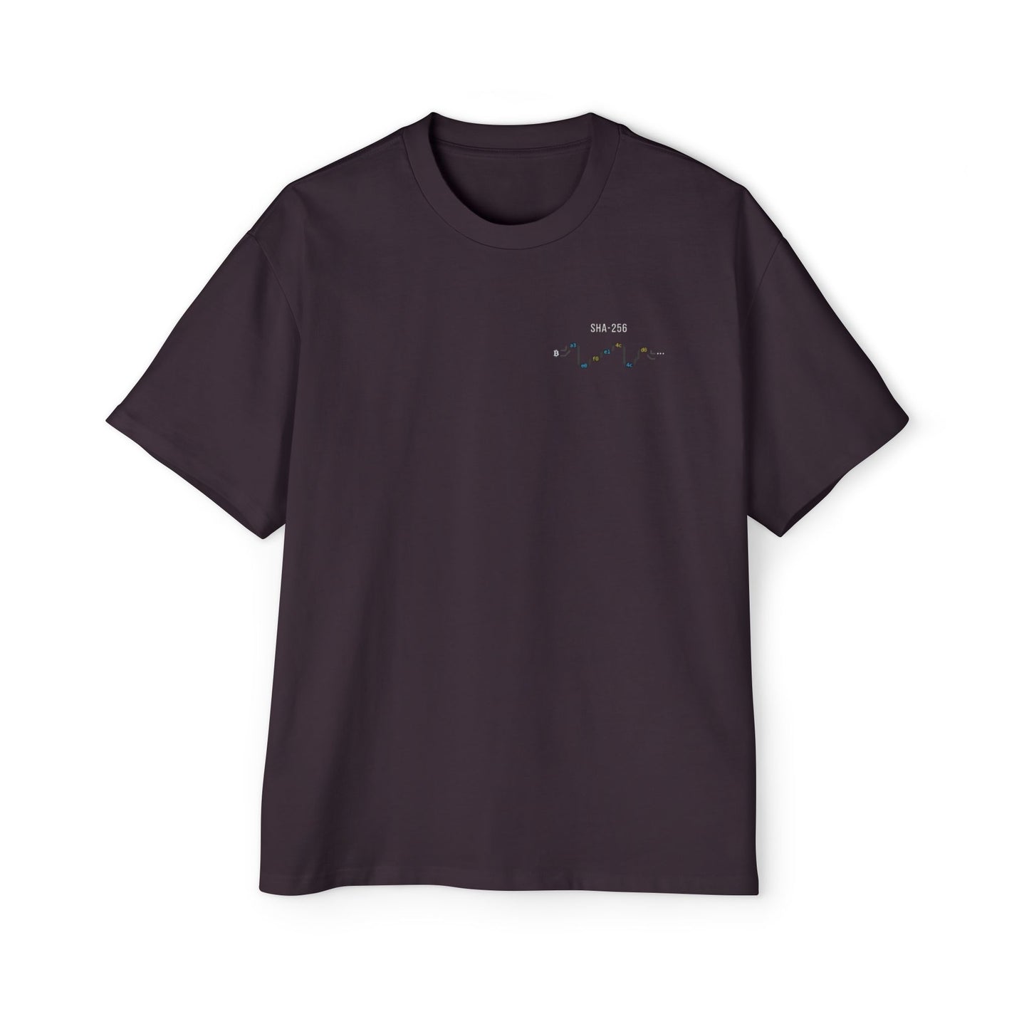 Bitcoin Genesis Block Tee — Coordinates Back & SHA-256 Front