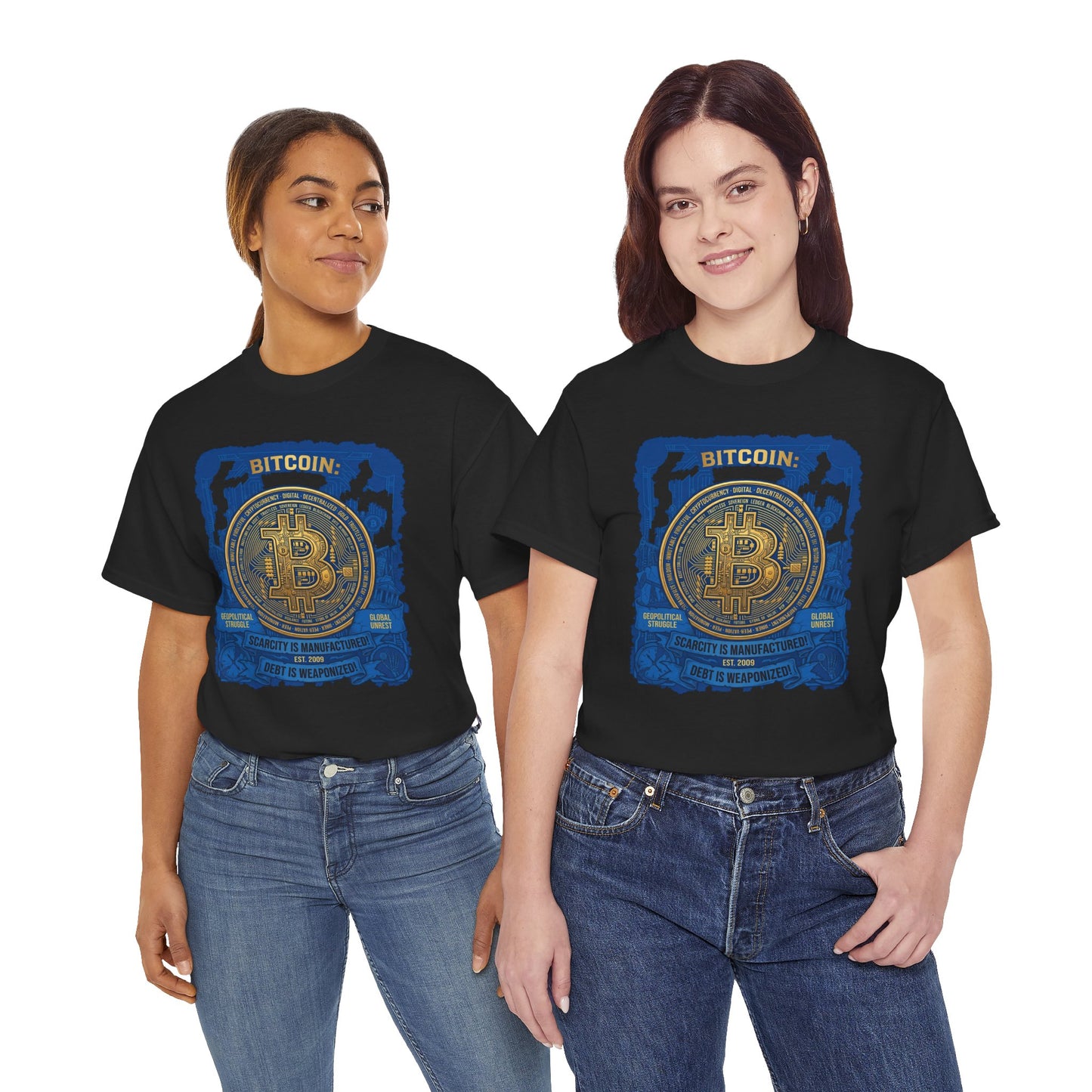 Bitcoin Vintage Coin Graphic Tee — Crypto Enthusiast T-Shirt