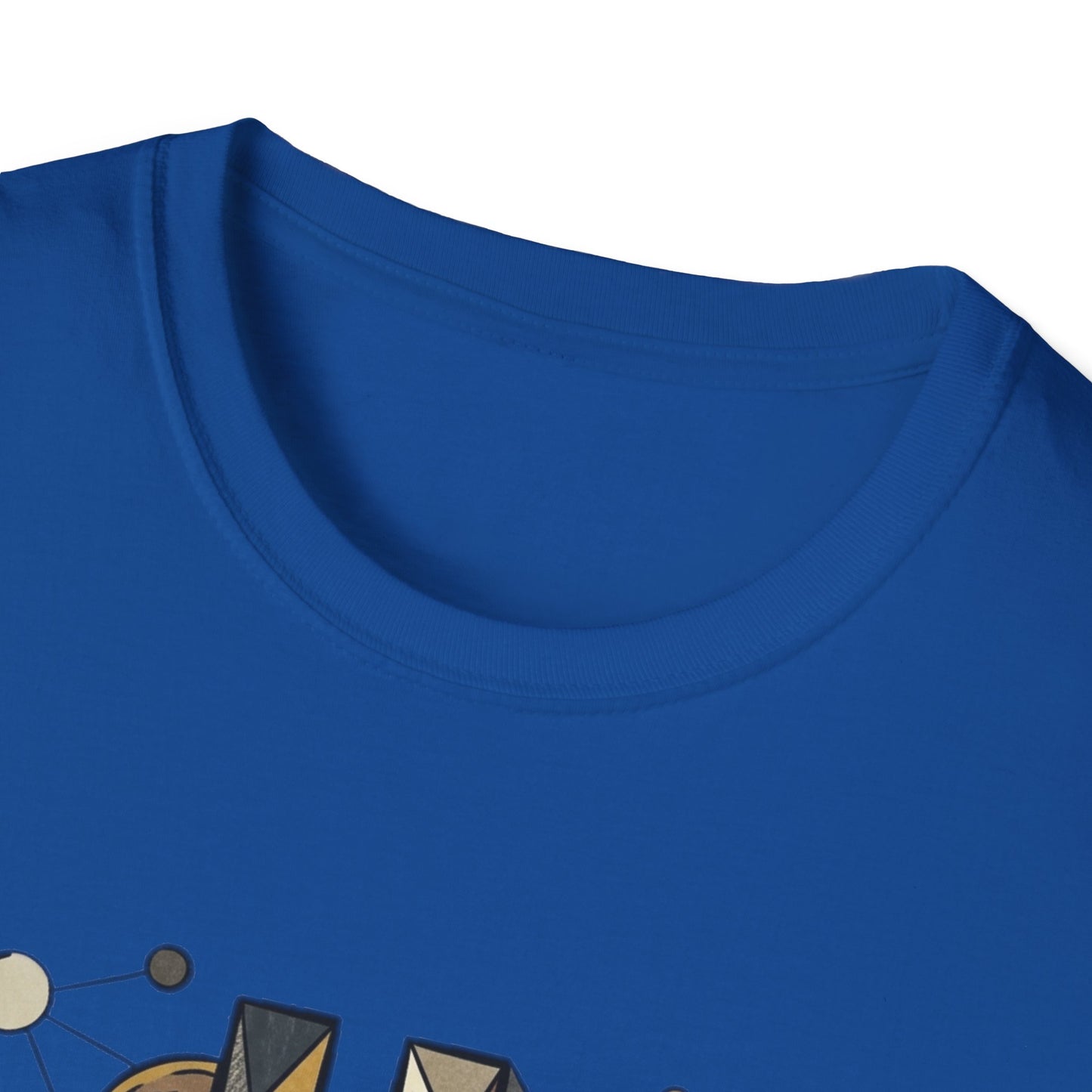 Abstract Geometric Bitcoin T-Shirt — Retro Music Art Tee
