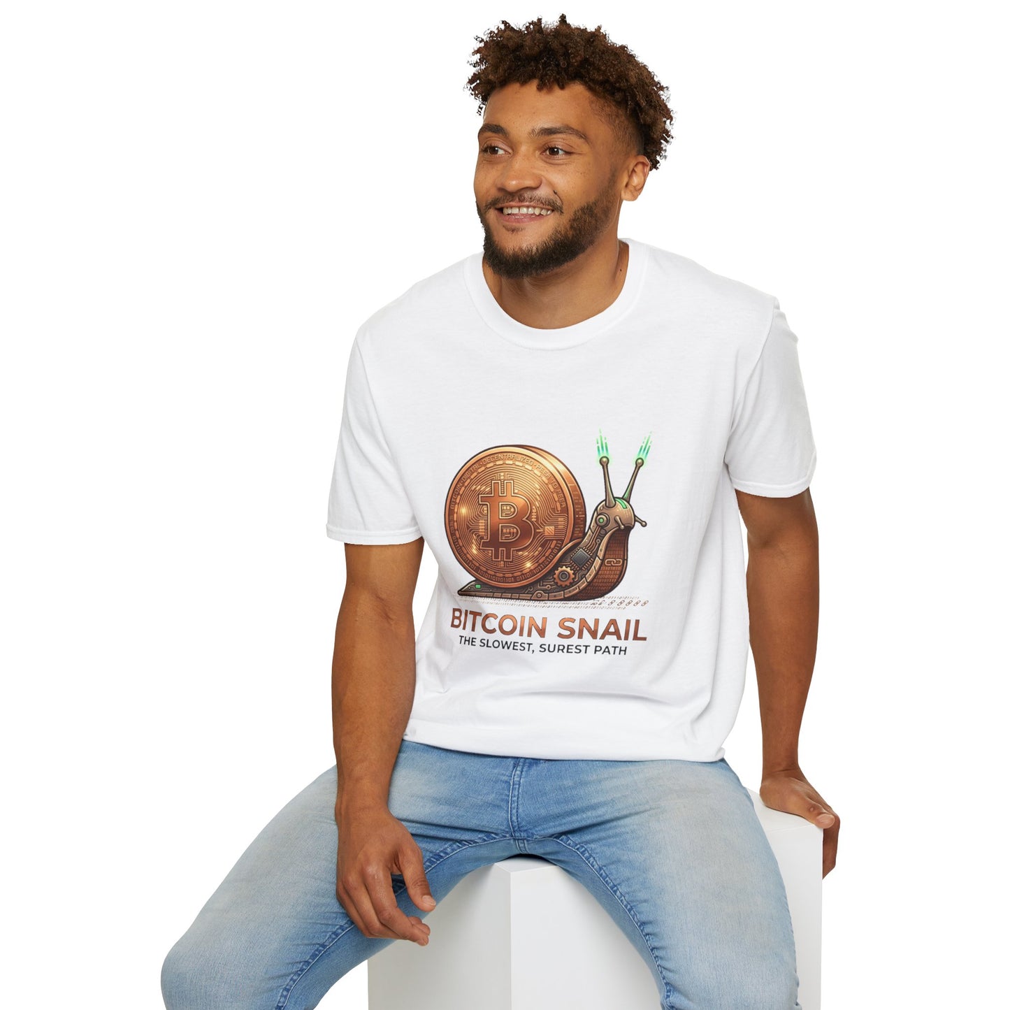 Bitcoin Snail T-Shirt — "Bitcoin Snail: The Slowest, Surest Path" Crypto Tee