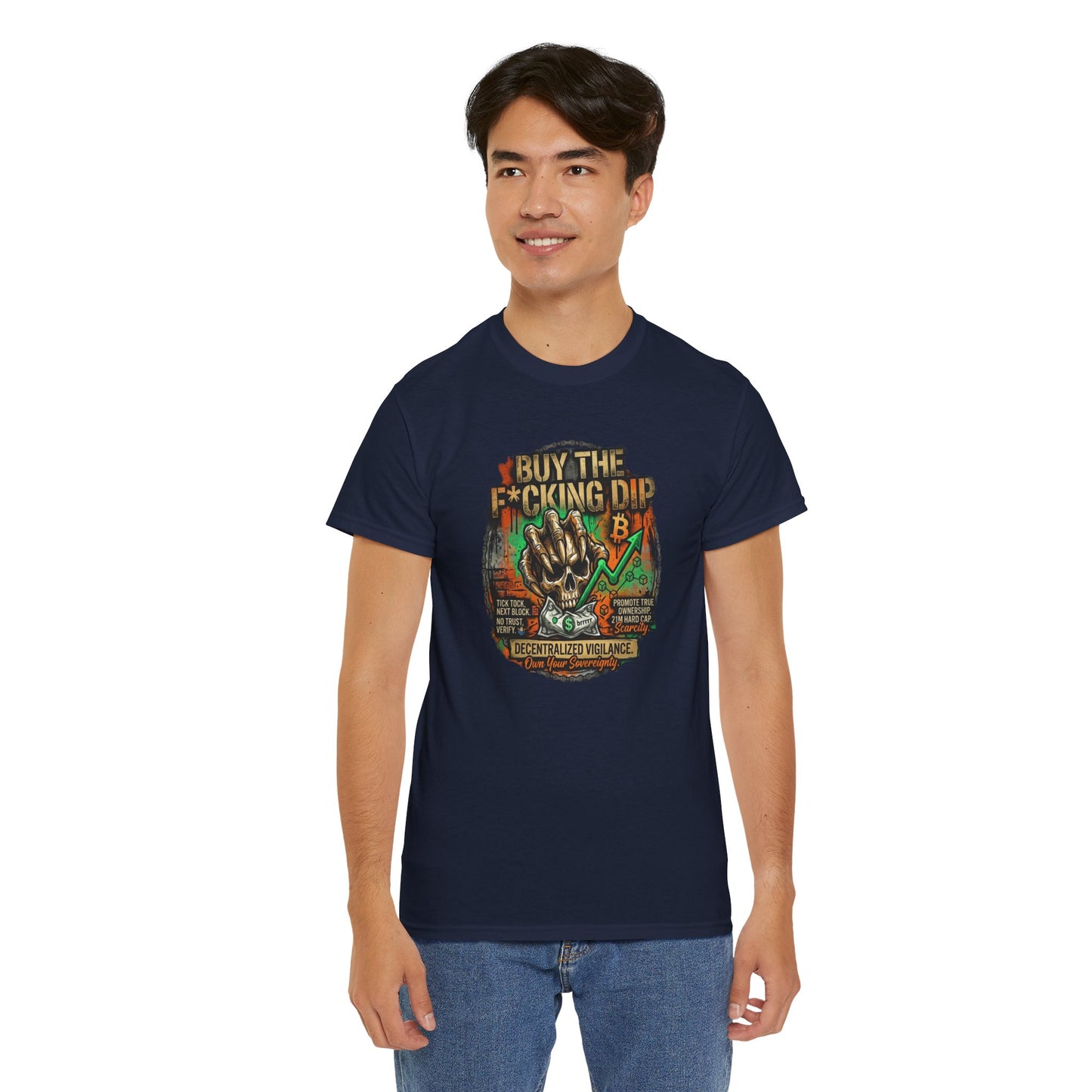 Buy The F*cking Dip Graphic Tee — Stock Market Crypto HODL Trading Shirt