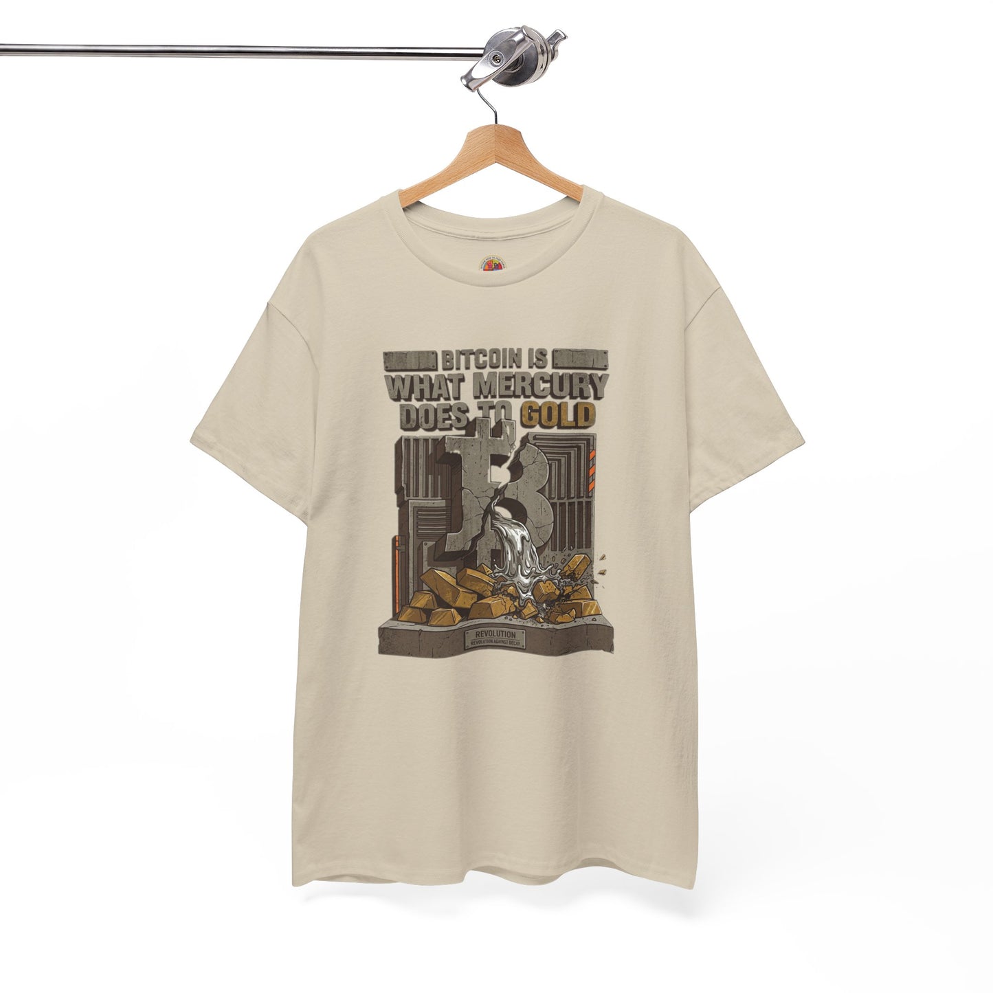 Bitcoin Mercury Effect T-Shirt — "Bitcoin is what mercury does to gold" Graphic Tee