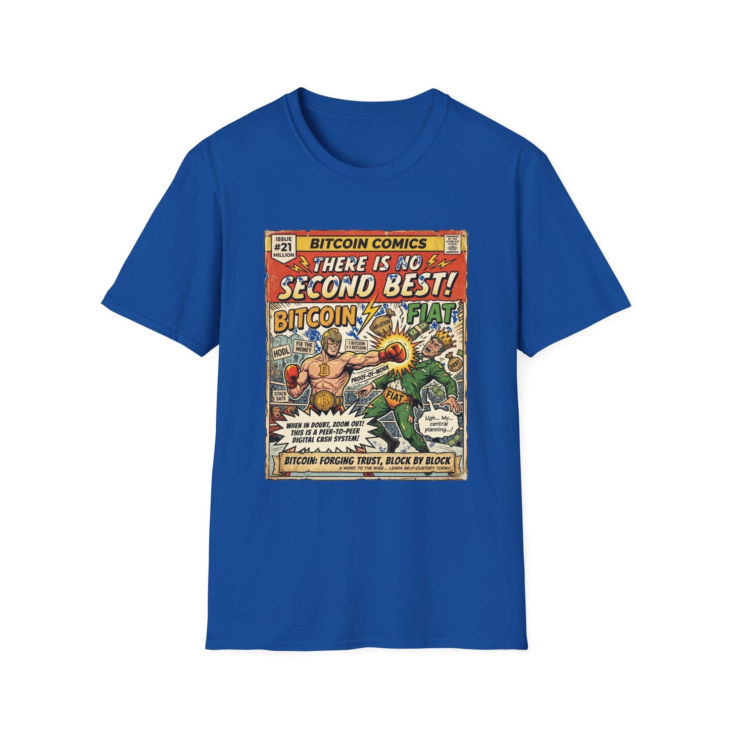 Bitcoin Comics Retro T-Shirt — "There Is No Second Best!" Vintage Crypto Tee